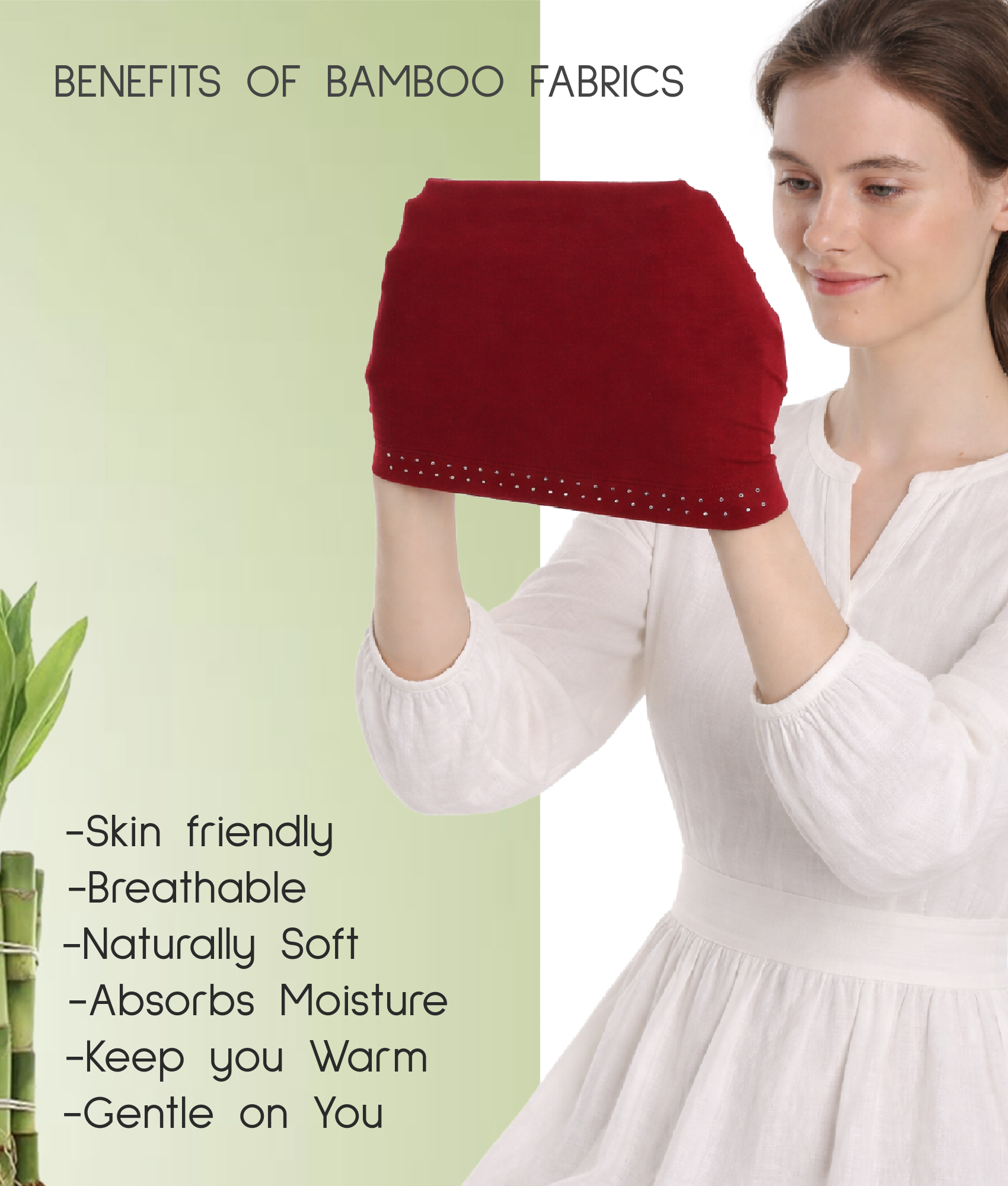 Bamboo Chemo Cap - Essential Jeweled Sleep Cap for Hair Loss