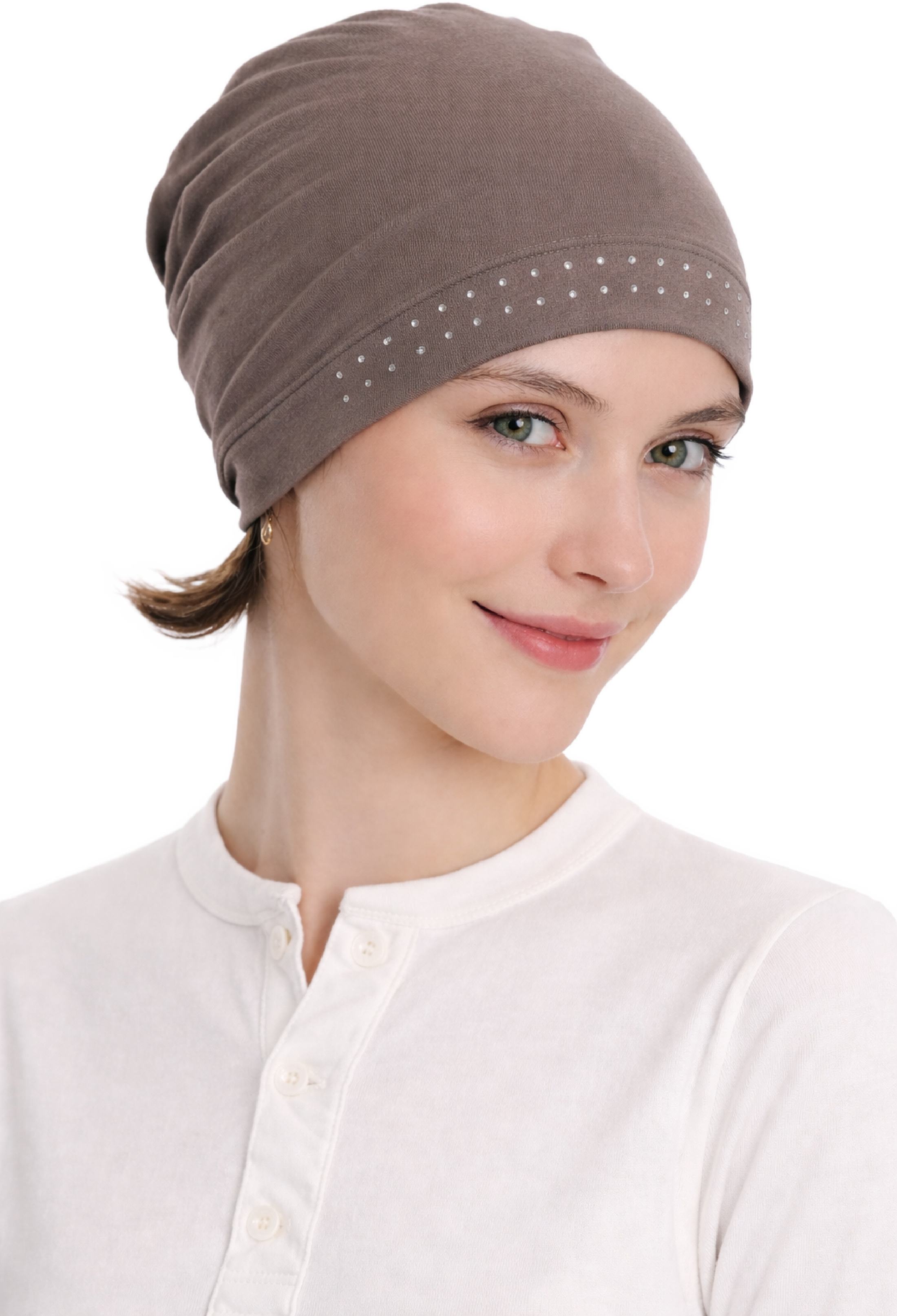 Bamboo Chemo Cap - Essential Jeweled Sleep Cap for Hair Loss