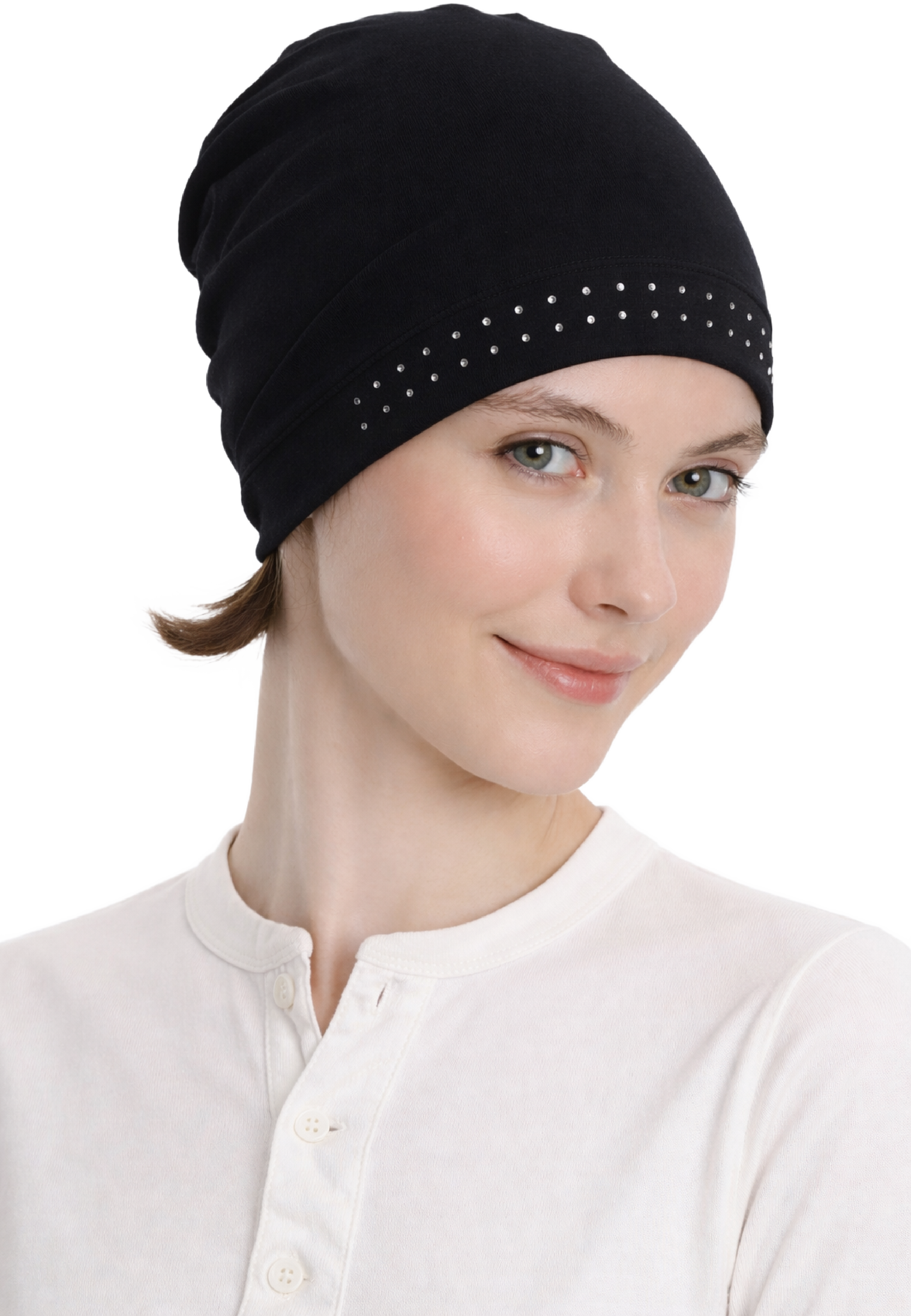 Bamboo Chemo Cap - Essential Jeweled Sleep Cap for Hair Loss