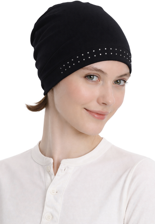 Bamboo Chemo Cap - Essential Jeweled Sleep Cap for Hair Loss