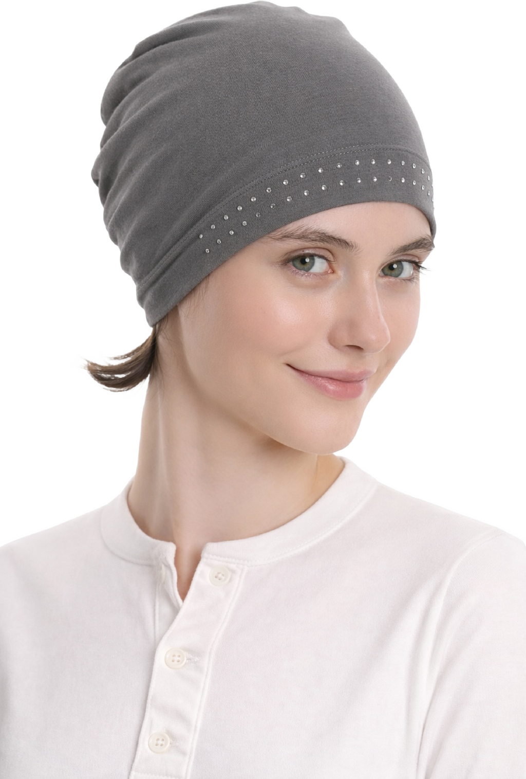 Bamboo Chemo Cap - Essential Jeweled Sleep Cap for Hair Loss
