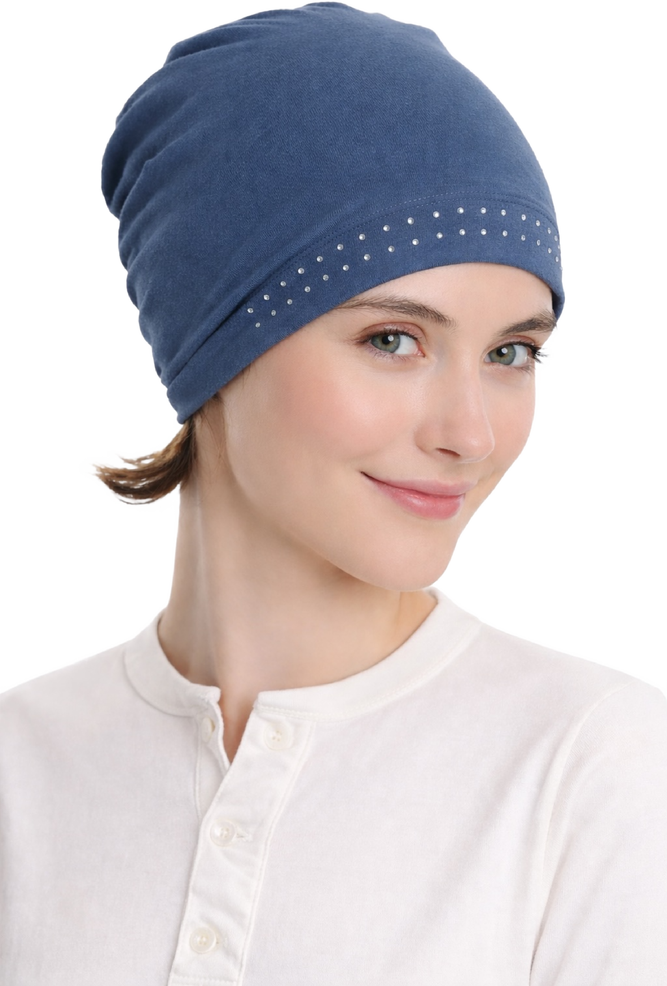 Bamboo Chemo Cap - Essential Jeweled Sleep Cap for Hair Loss
