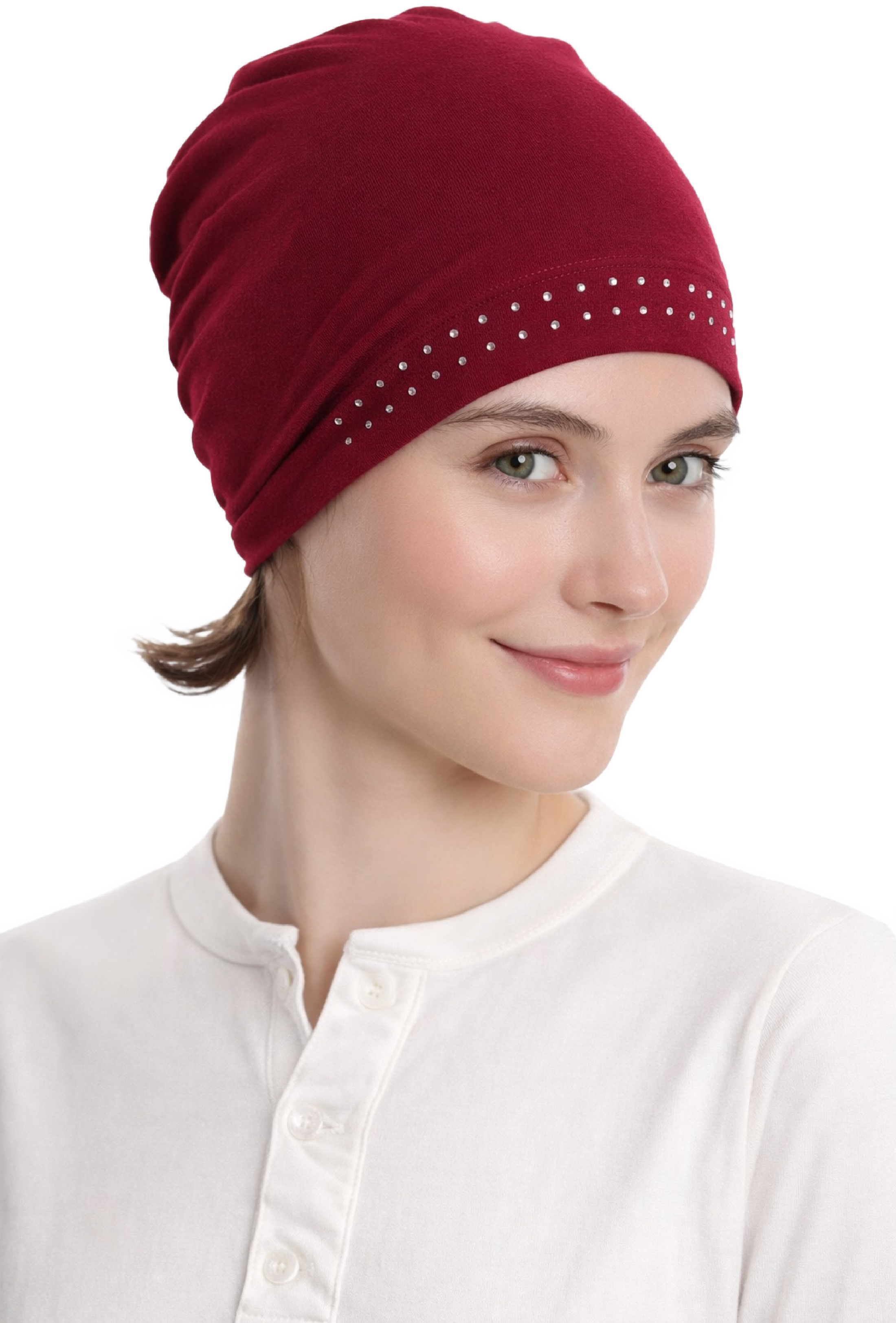 Bamboo Chemo Cap - Essential Jeweled Sleep Cap for Hair Loss