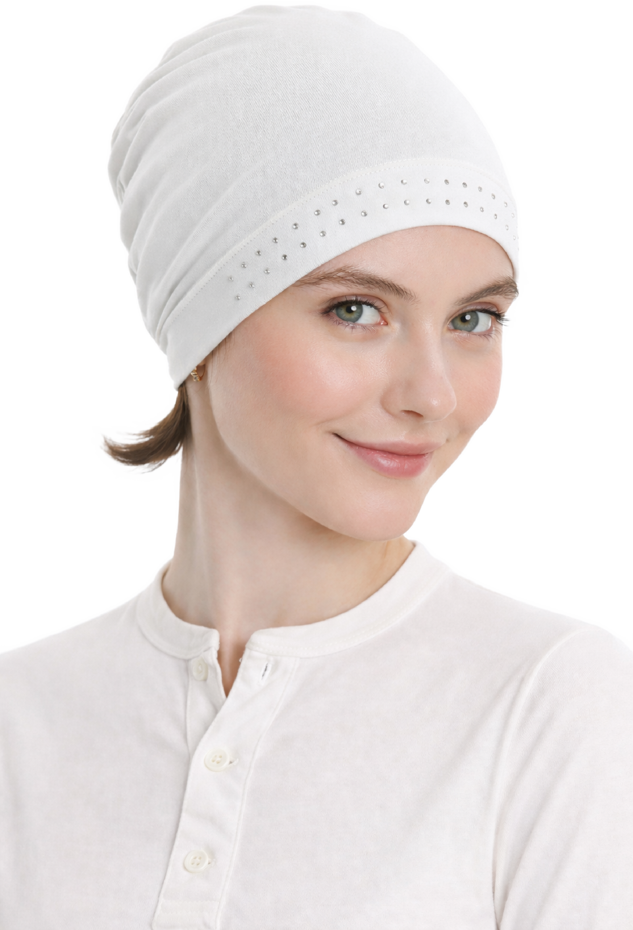 Bamboo Chemo Cap - Essential Jeweled Sleep Cap for Hair Loss