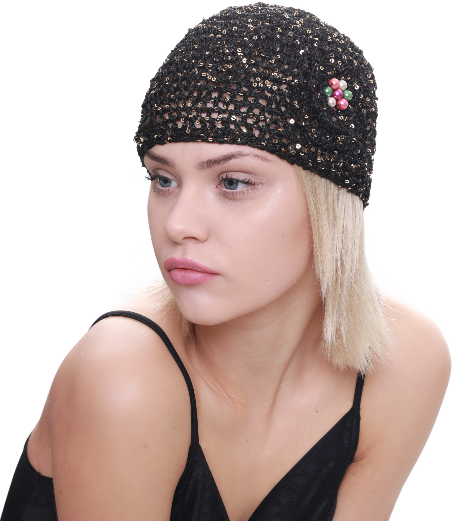 HANDMADE  HAT BANDANA Made from natural cotton yarn, Hand knitted