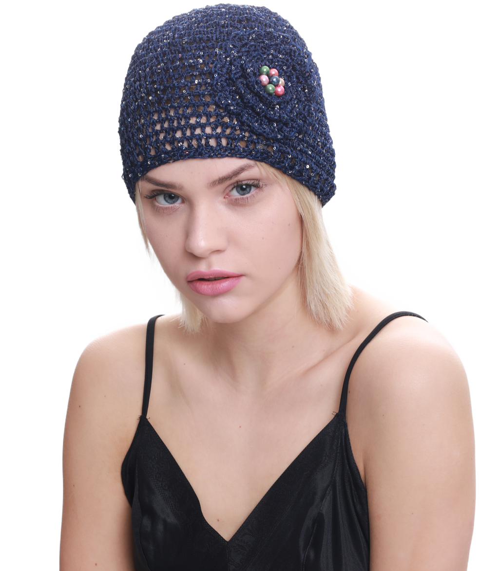 HANDMADE  HAT BANDANA Made from natural cotton yarn, Hand knitted