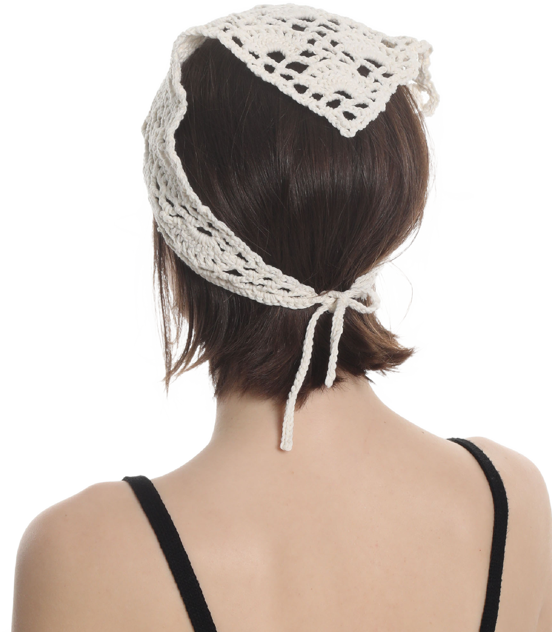 HANDMADE  HAT BANDANA Made from natural cotton yarn, Hand knitted