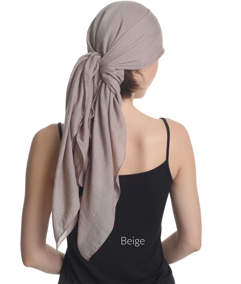 SOLID SQUARE HEAD SCARF for Hair Loss