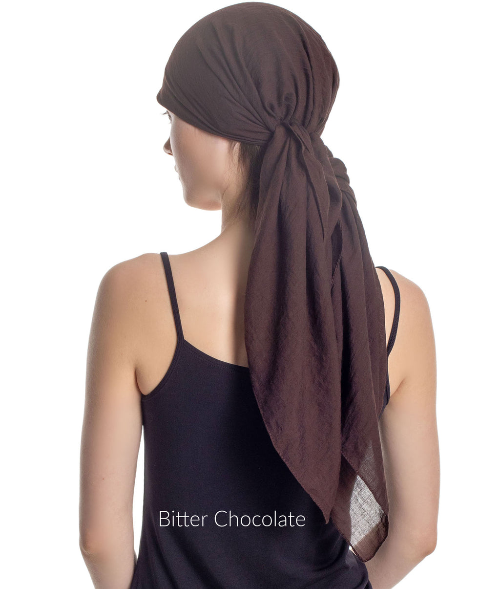 SOLID SQUARE HEAD SCARF for Hair Loss