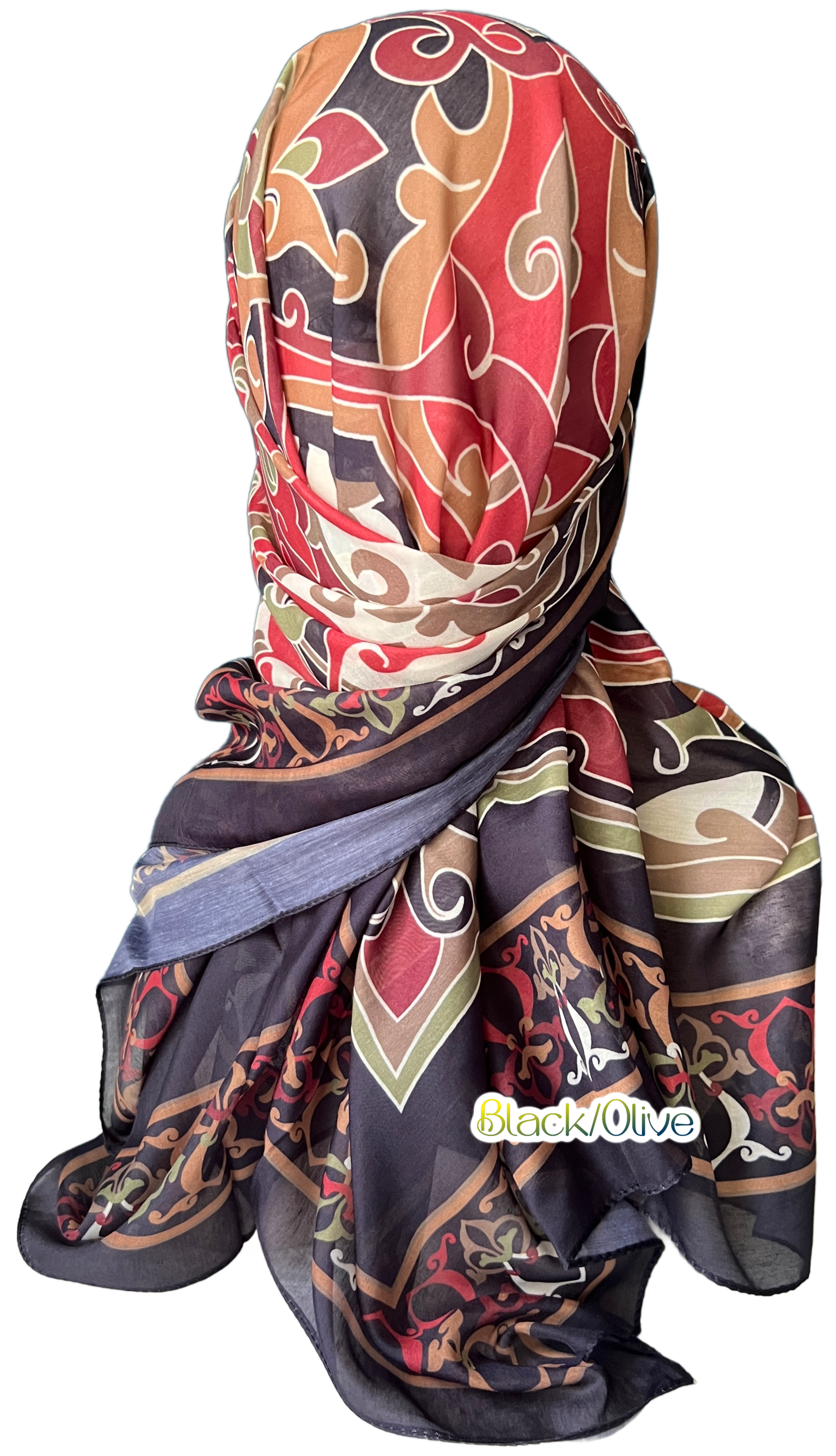 DIGITAL PRINT SCARF for Hair Loss