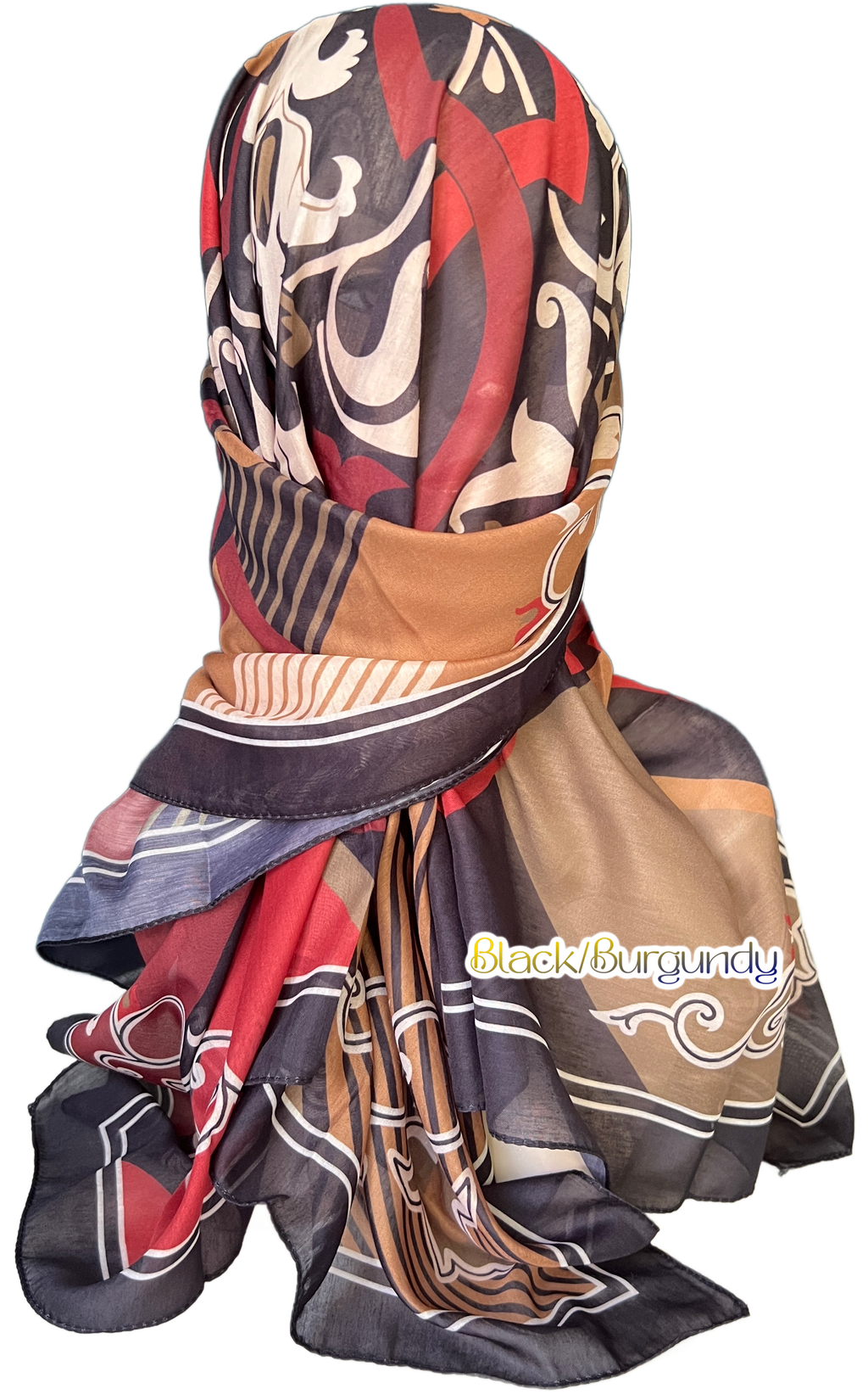 DIGITAL PRINT SCARF for Hair Loss