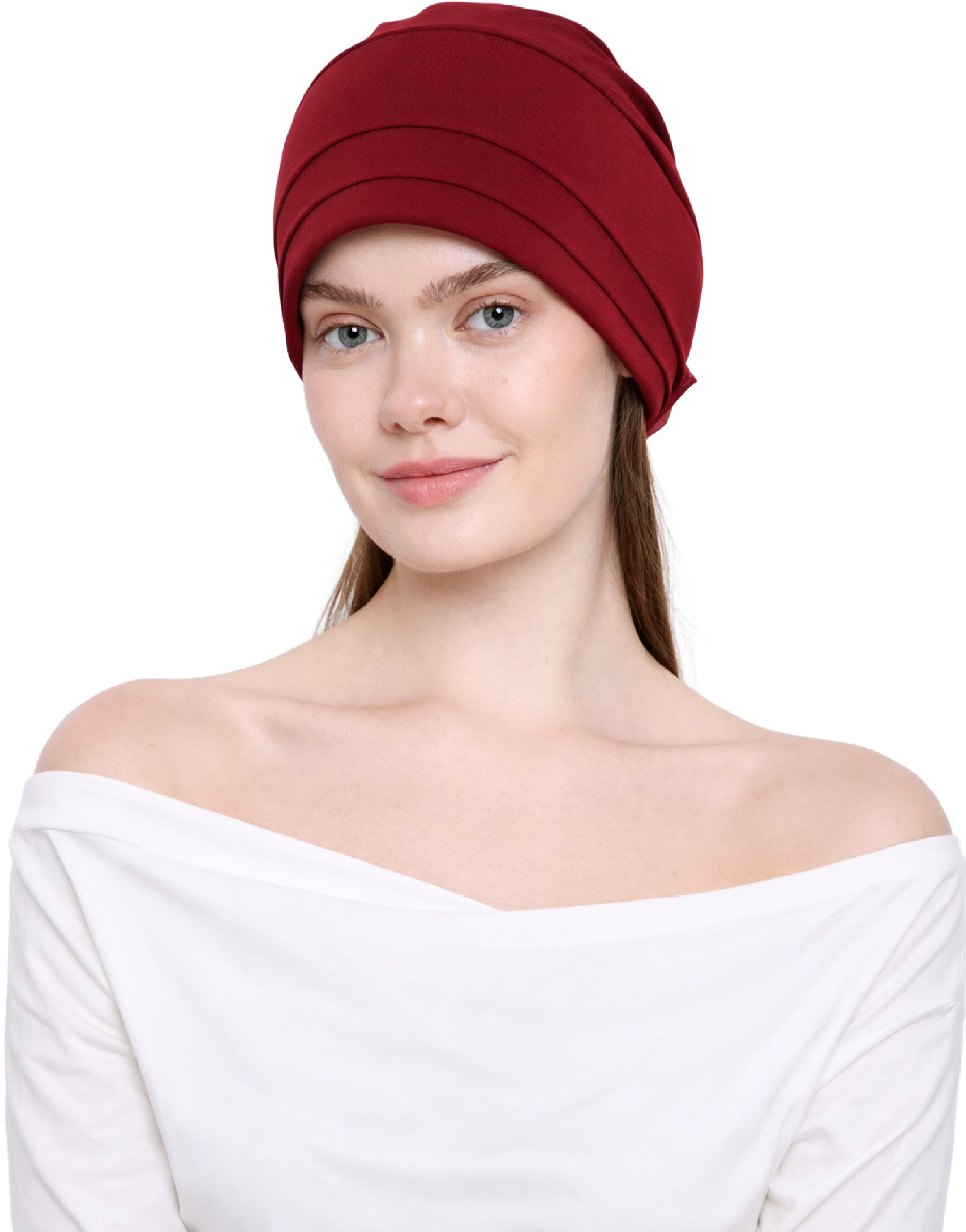 Chemo Hat with Flower Detail - Organza Padded Headwear for Hair Loss