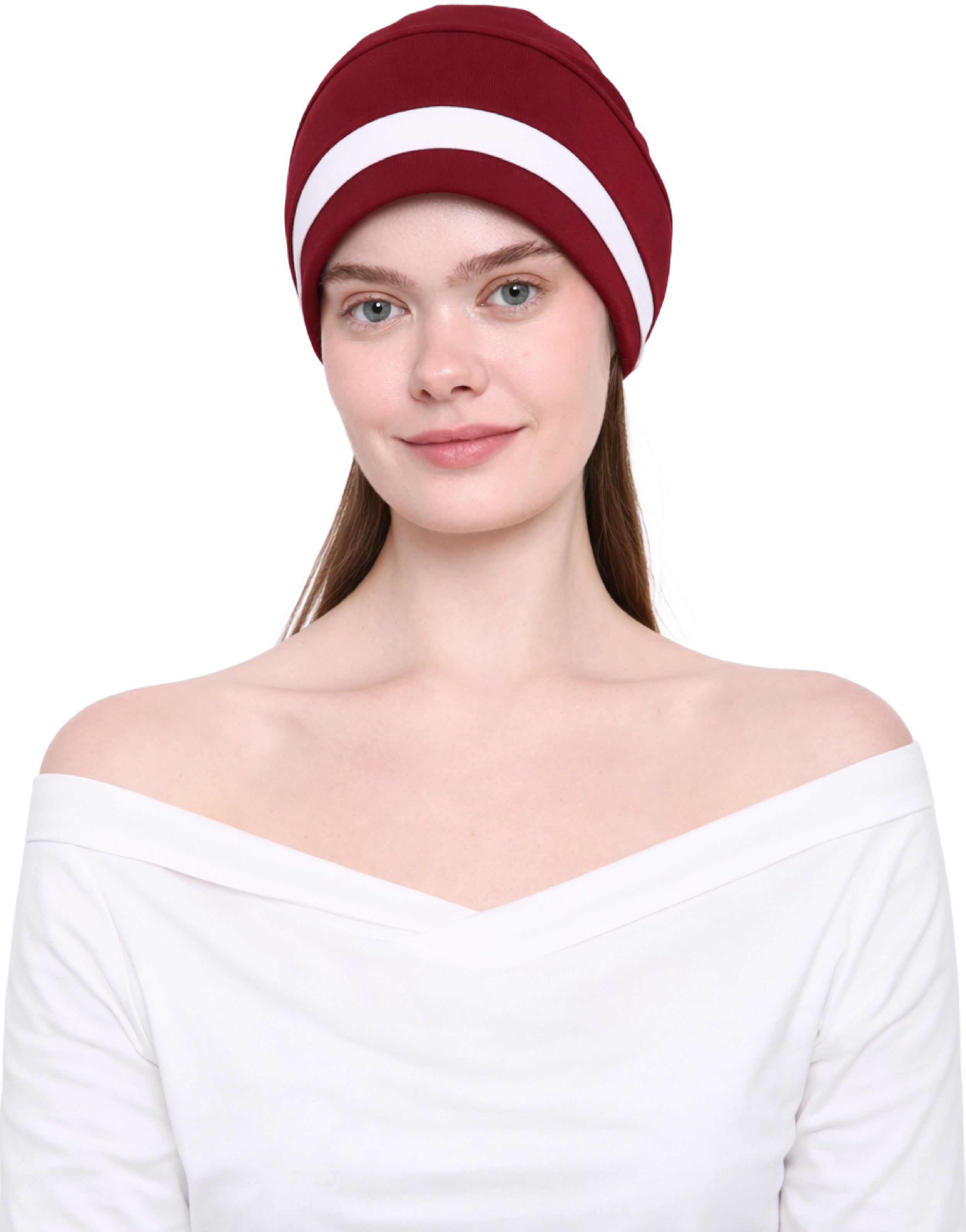 Chemo Hat with Flower Detail - Organza Padded Headwear for Hair Loss