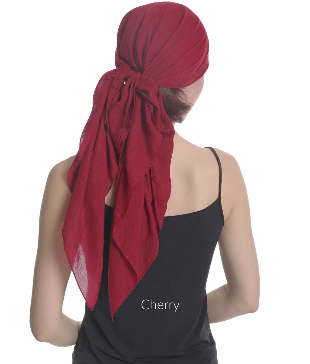 SOLID SQUARE HEAD SCARF for Hair Loss