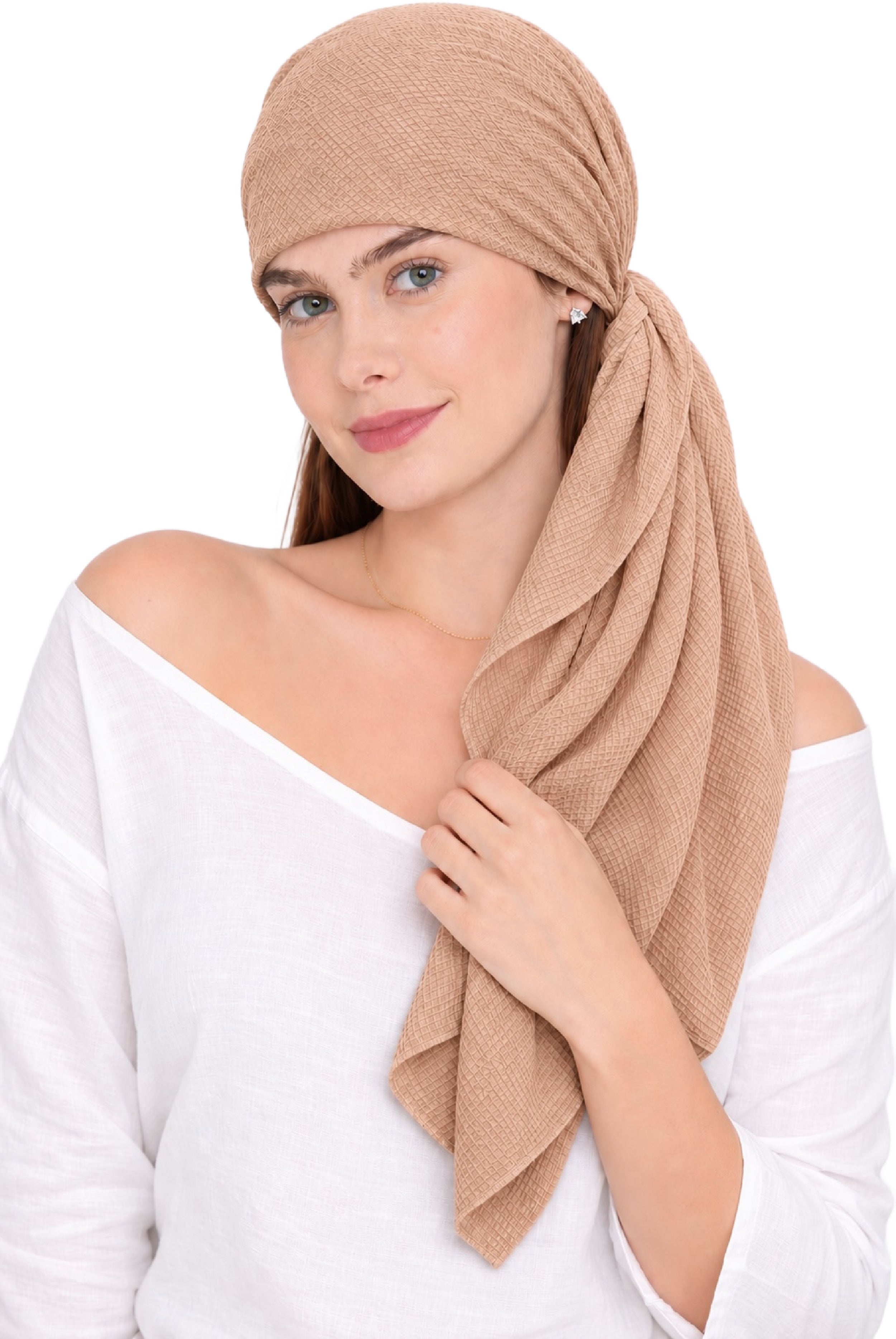 PRE-SHRUNK SQUARE HEAD SCARF for Hair Loss