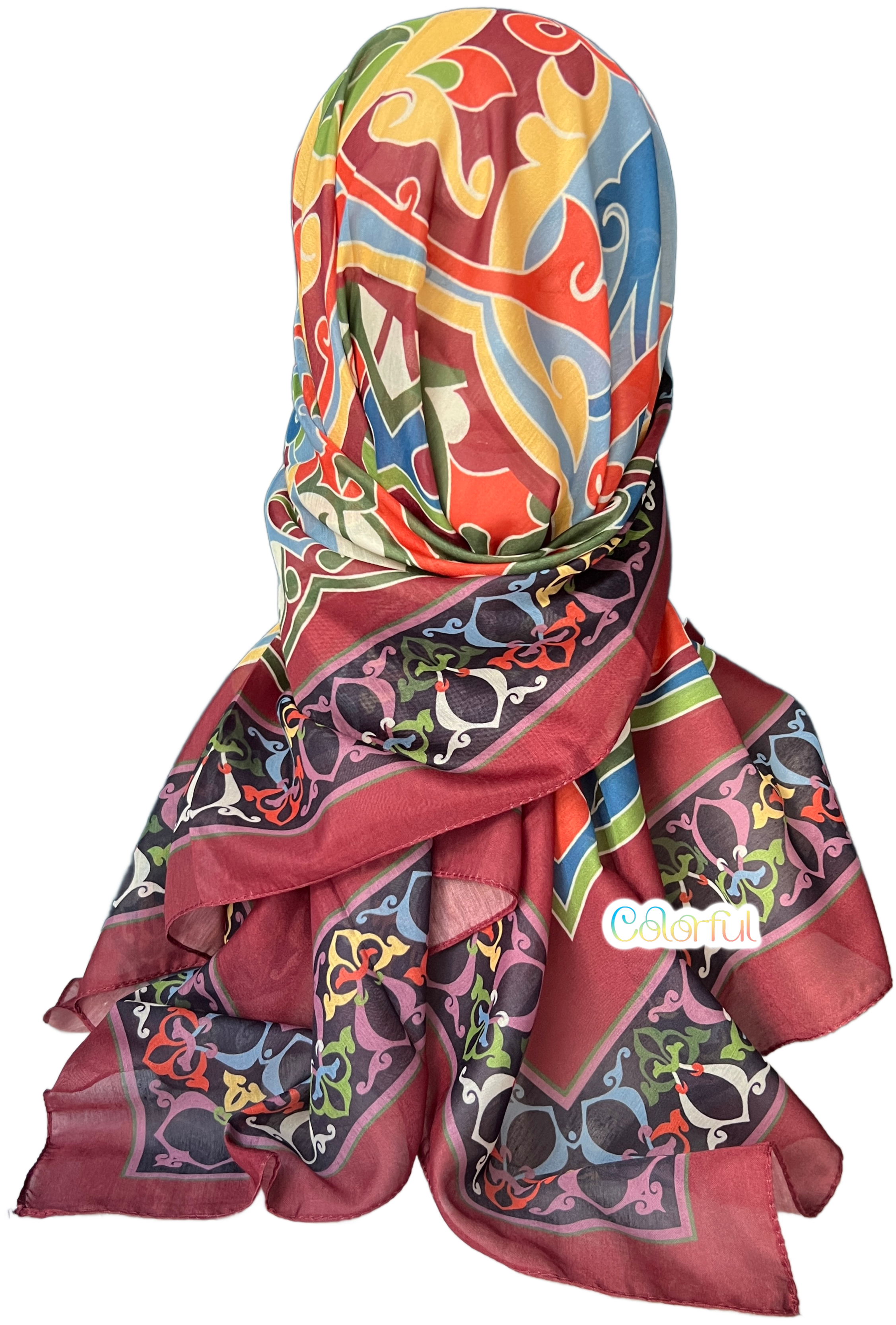 DIGITAL PRINT SCARF for Hair Loss