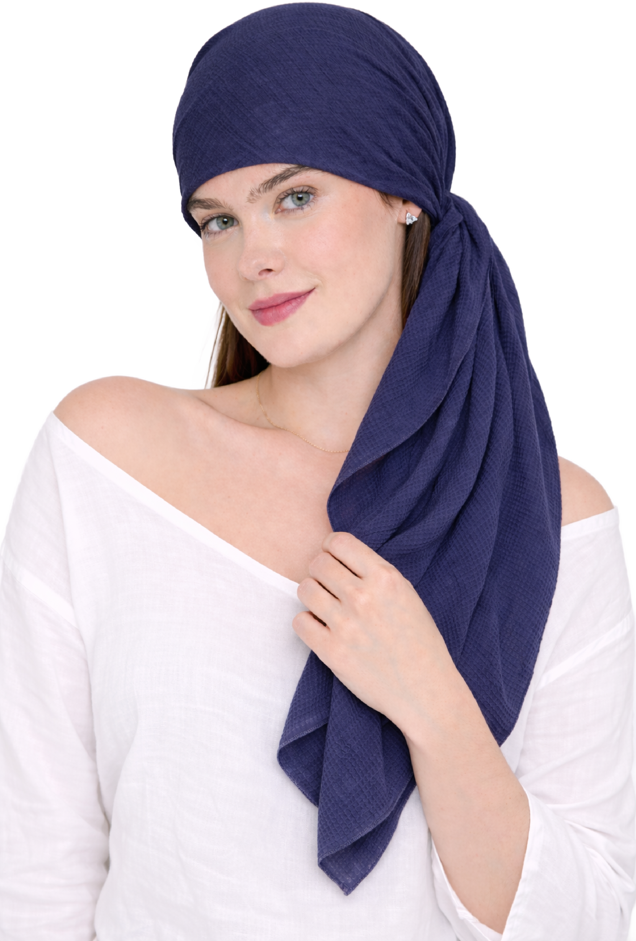 PRE-SHRUNK SQUARE HEAD SCARF for Hair Loss