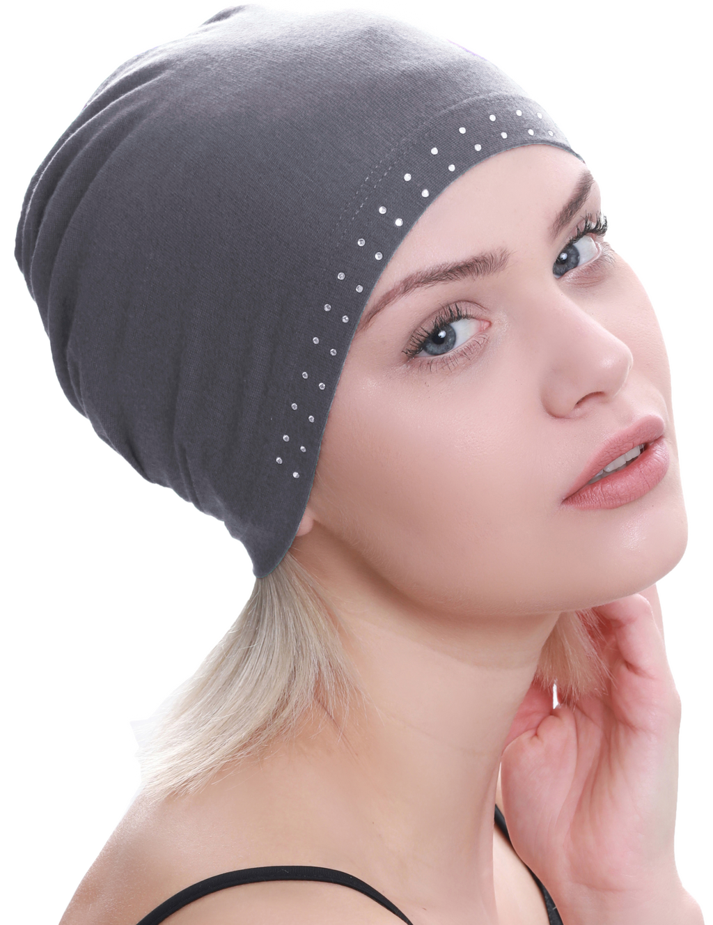 BAMBOO ESSENTIAL JEWELLED CAP Under Hat & Scarf, Sleep Cap