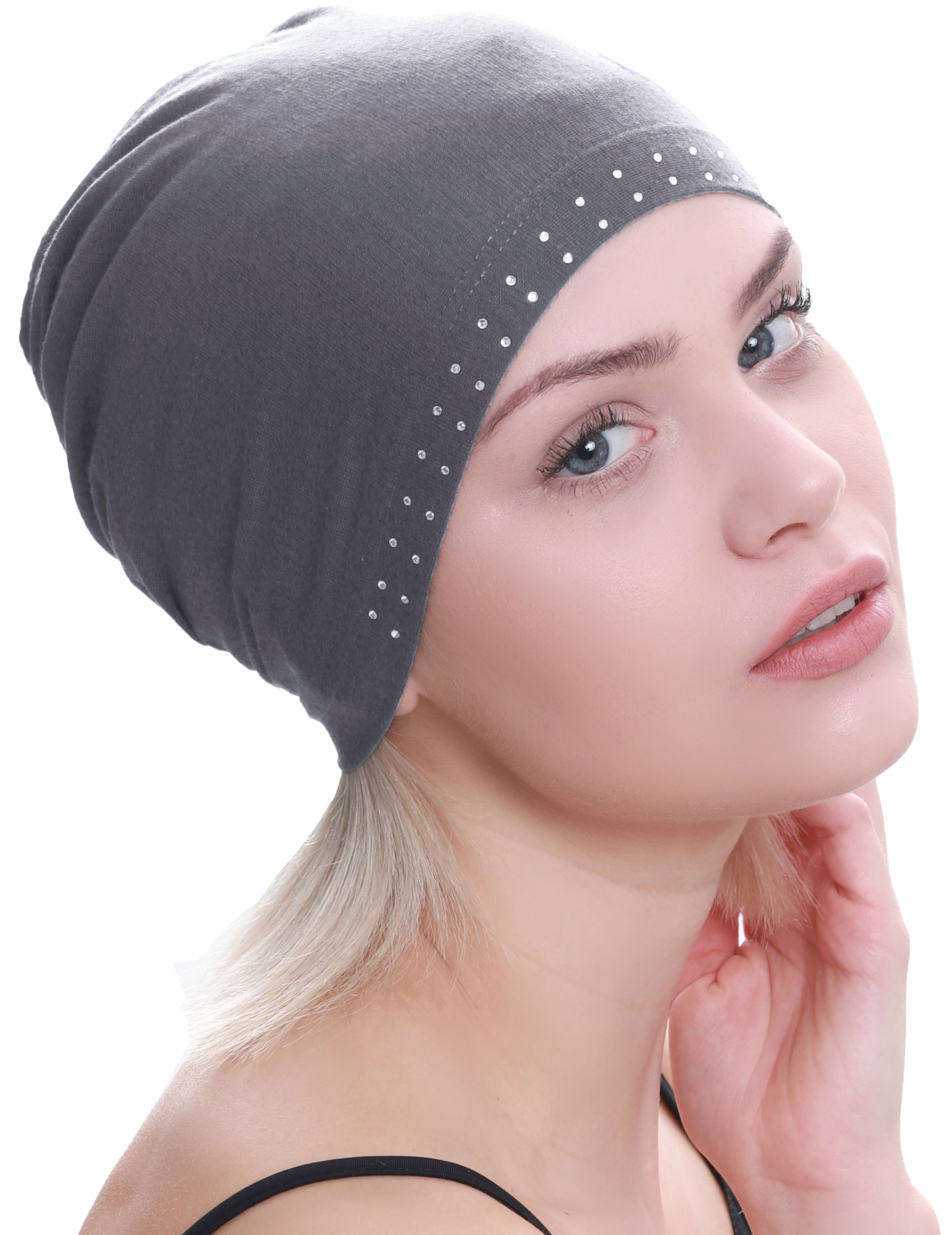 BAMBOO ESSENTIAL JEWELLED CAP Under Hat & Scarf, Sleep Cap