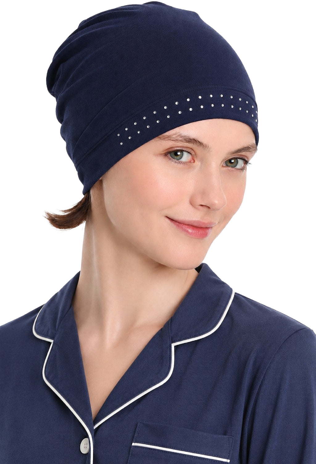 Bamboo Chemo Cap - Essential Jewelled Sleep Cap for Hair Loss