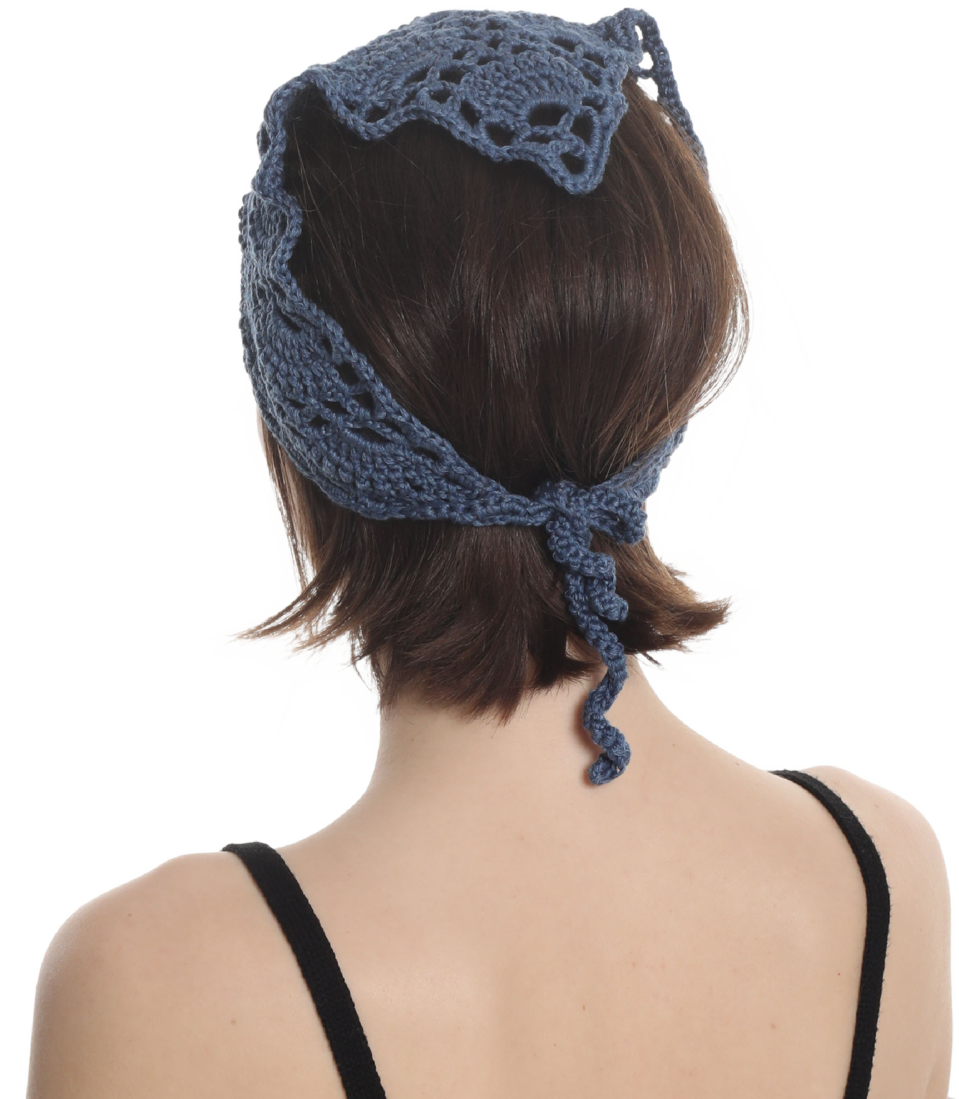 HANDMADE  HAT BANDANA Made from natural cotton yarn, Hand knitted