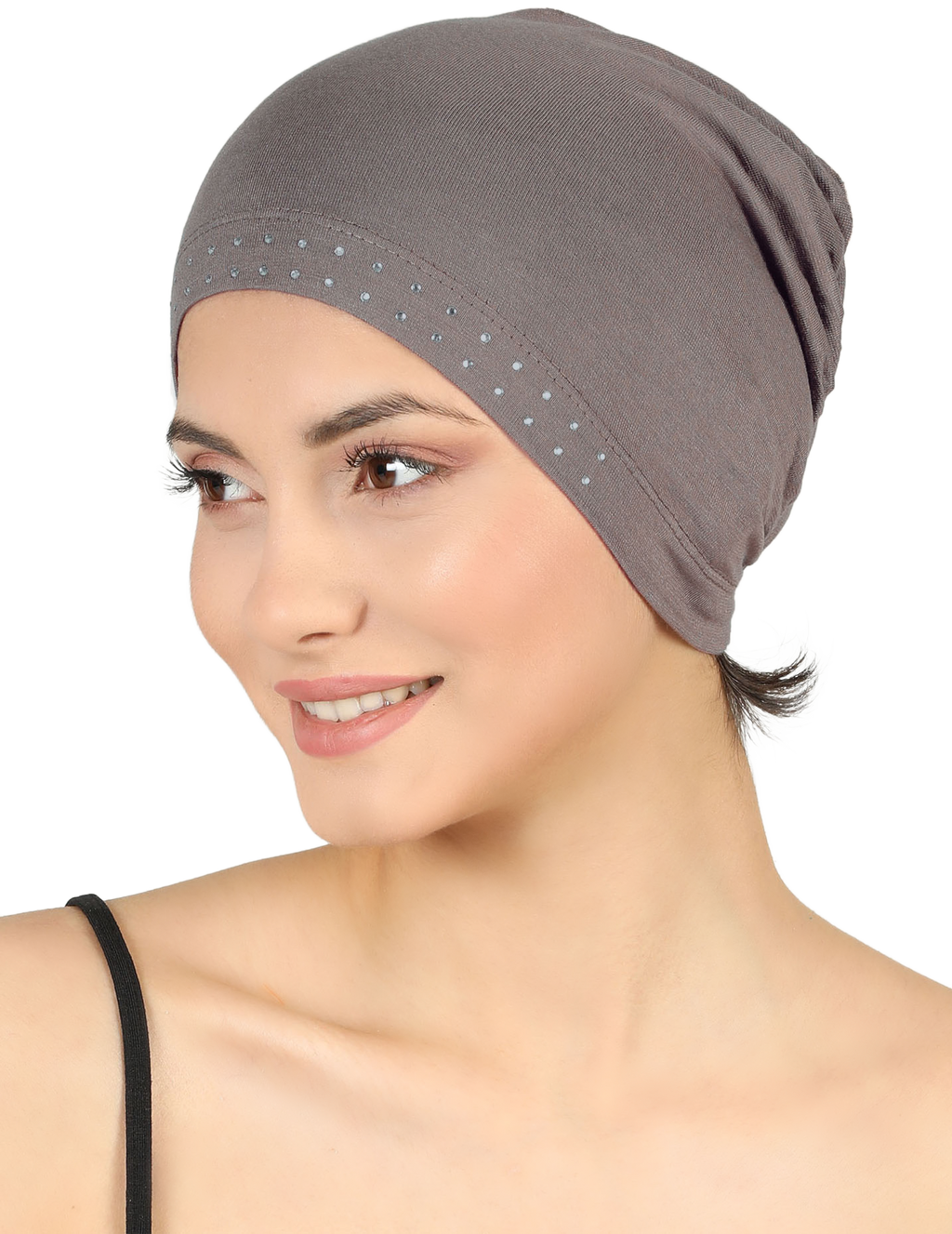 BAMBOO ESSENTIAL JEWELLED CAP Under Hat & Scarf, Sleep Cap