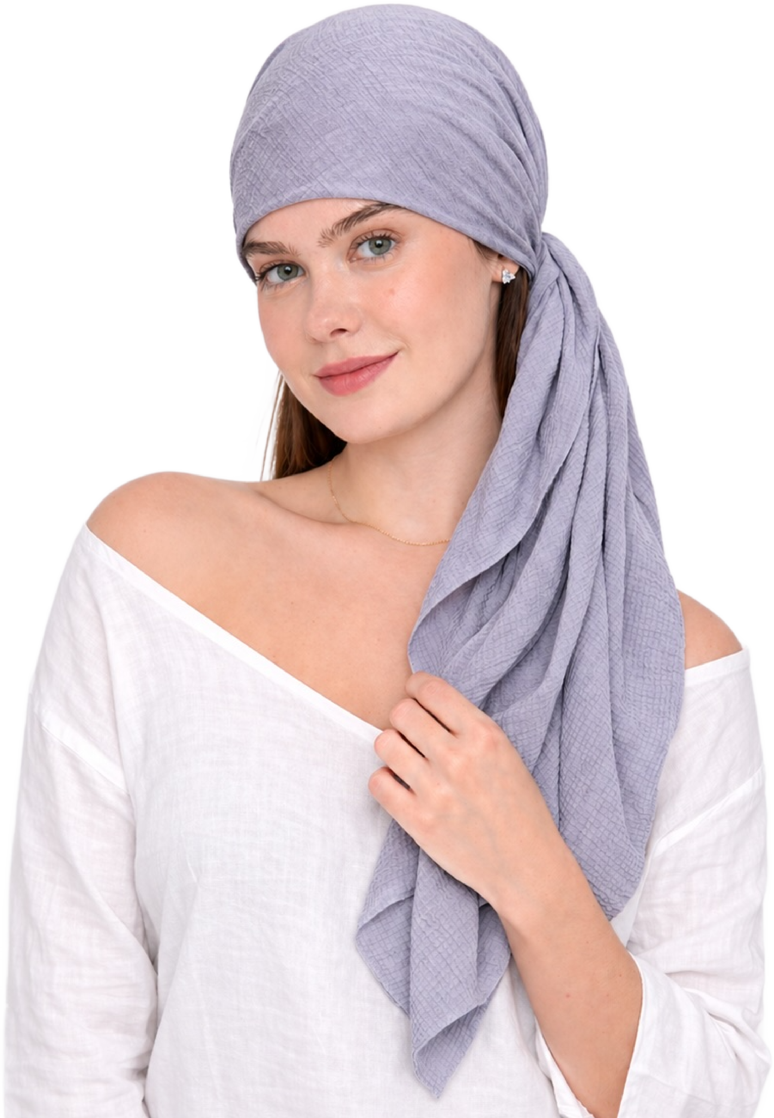 PRE-SHRUNK SQUARE HEAD SCARF for Hair Loss