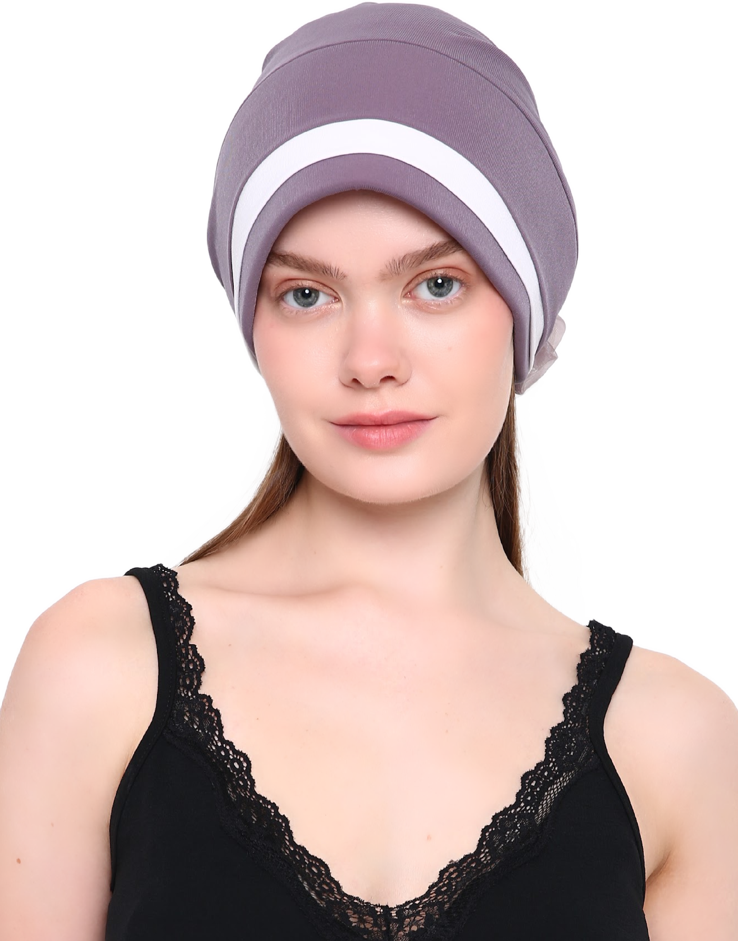 ORGANZA FLOWER HEADWEAR Padded Front Stylish Hat