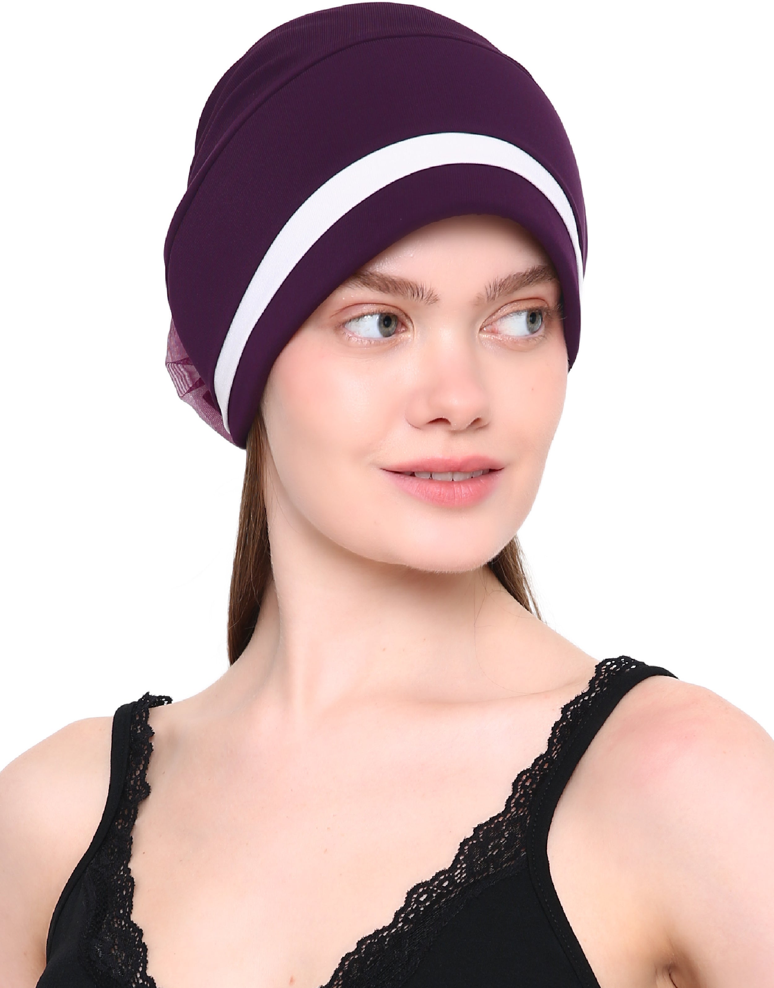 ORGANZA FLOWER HEADWEAR Padded Front Stylish Hat