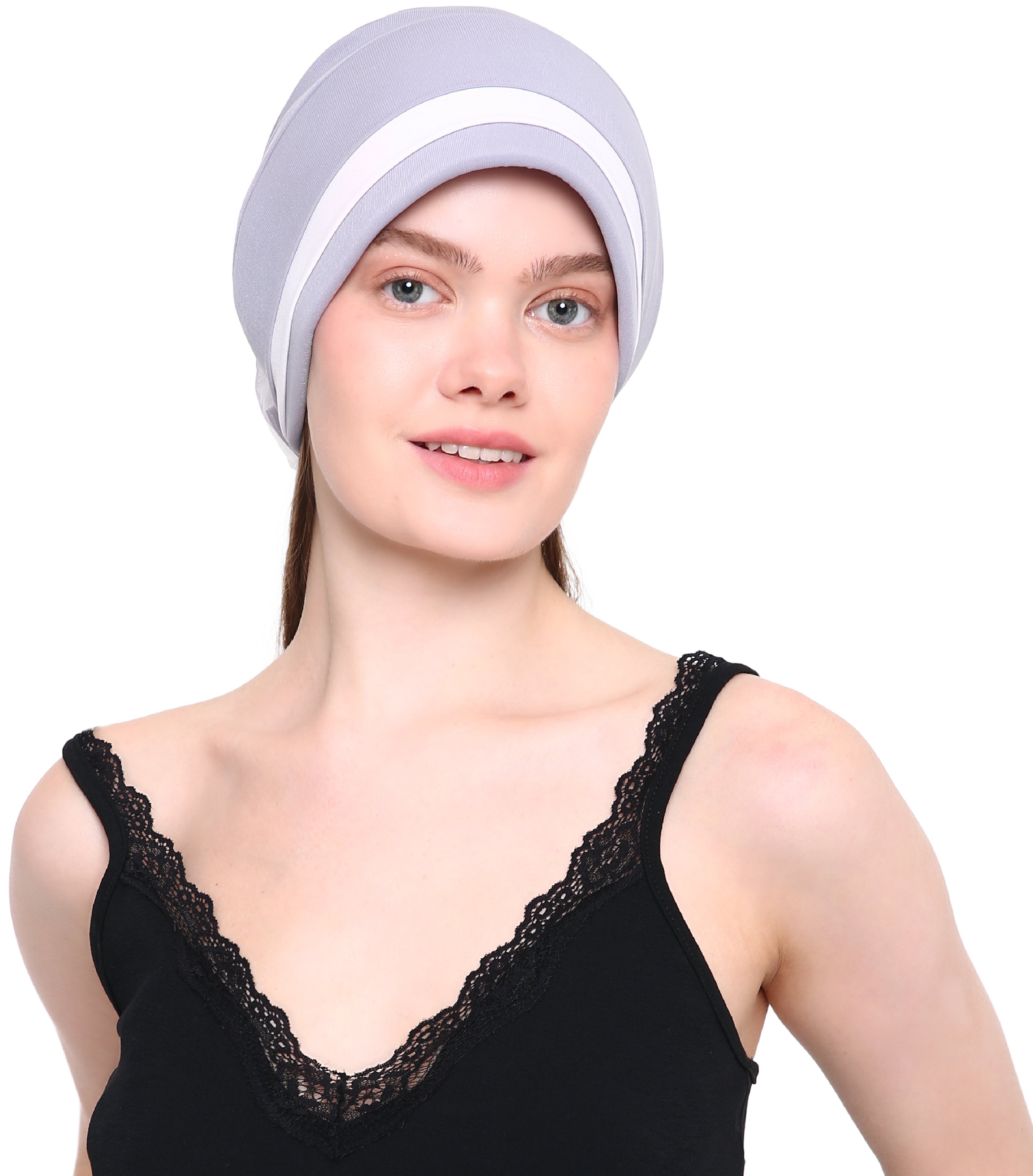 ORGANZA FLOWER HEADWEAR Padded Front Stylish Hat