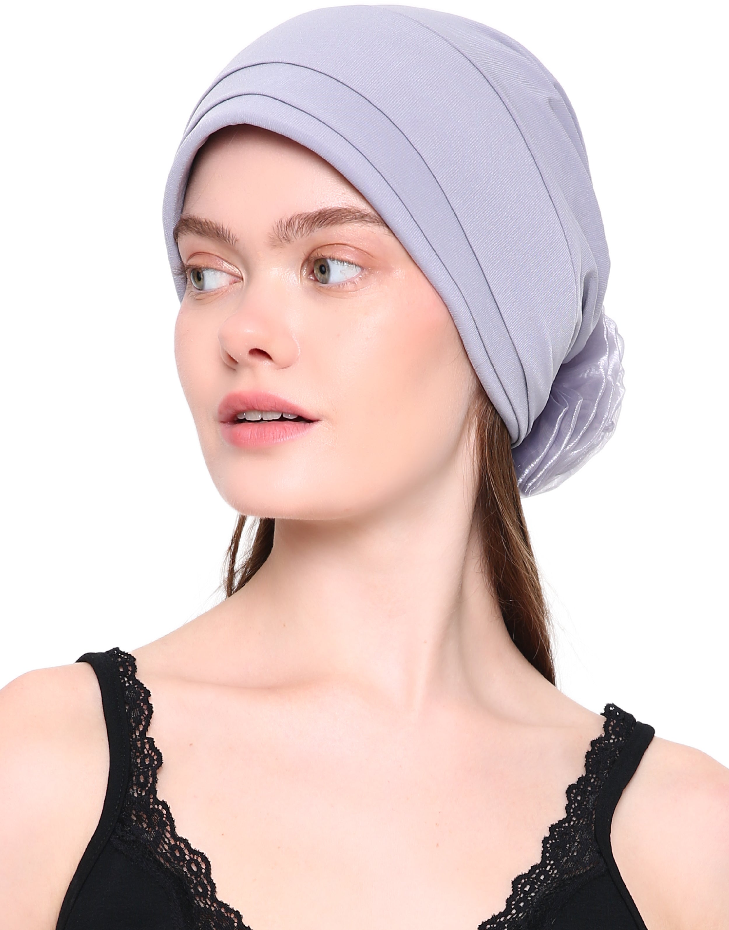 ORGANZA FLOWER HEADWEAR Padded Front Stylish Hat