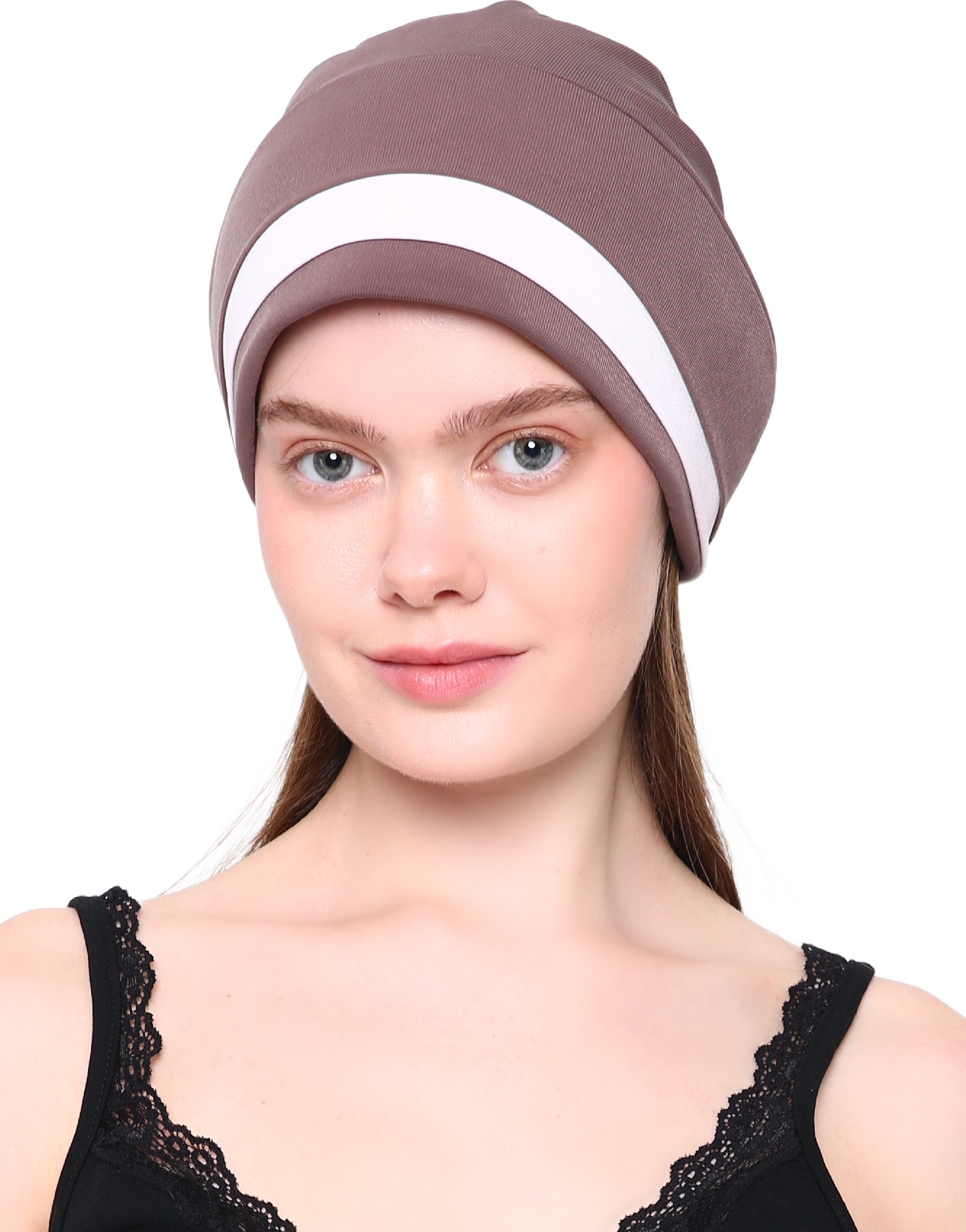 ORGANZA FLOWER HEADWEAR Padded Front Stylish Hat