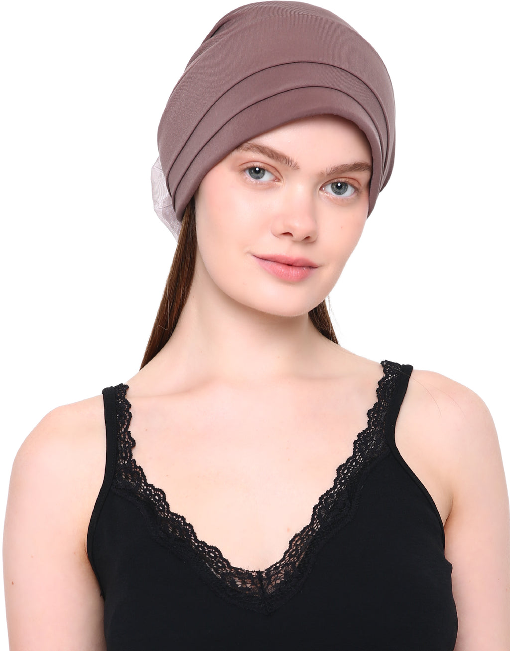 ORGANZA FLOWER HEADWEAR Padded Front Stylish Hat