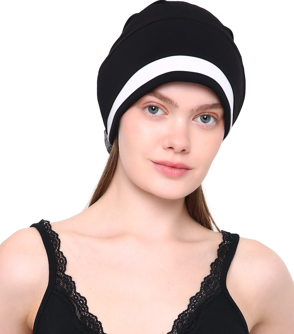 ORGANZA FLOWER HEADWEAR Padded Front Stylish Hat