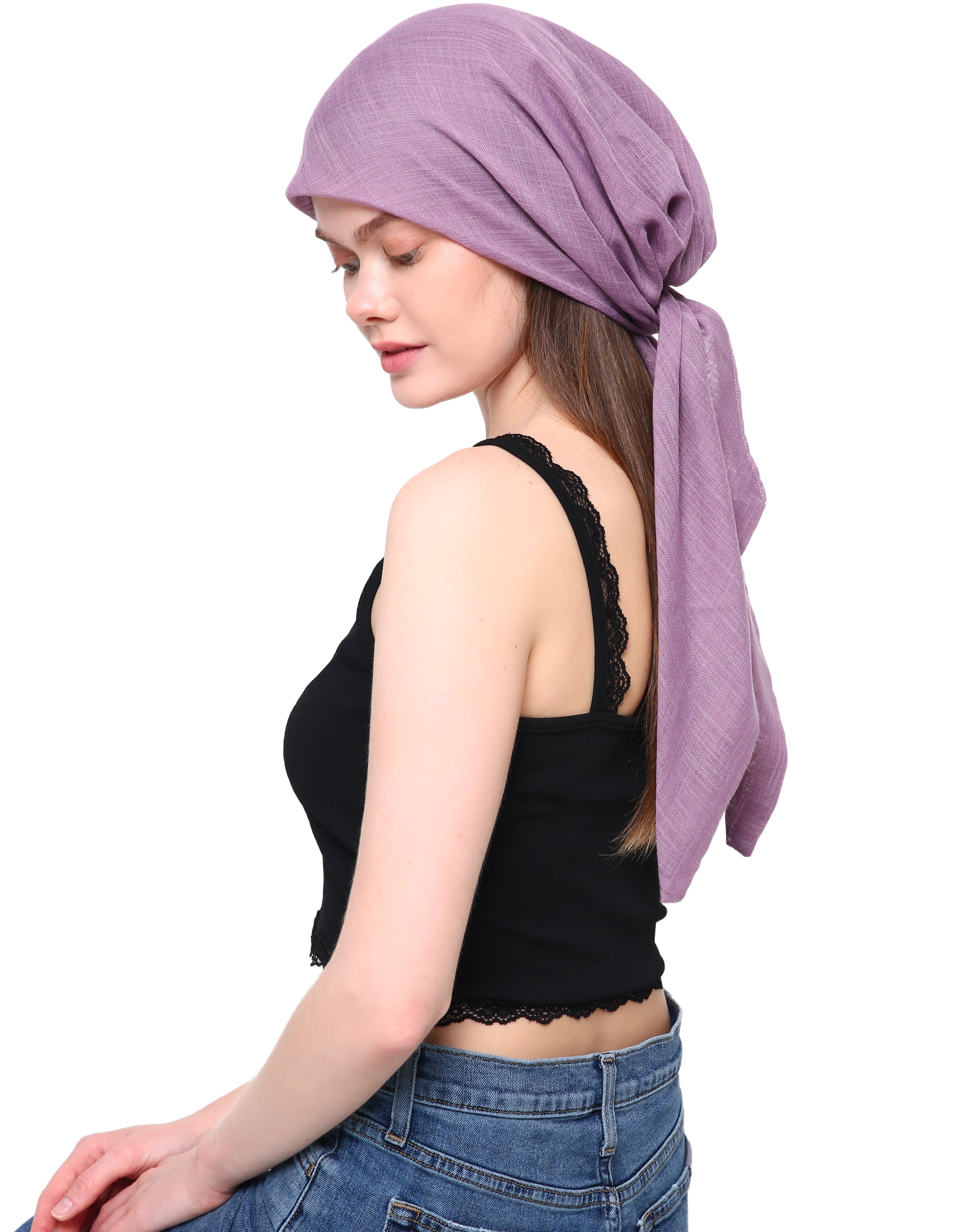 EASY TIE pre-sew COTTON HEAD SCARF for Hair Loss