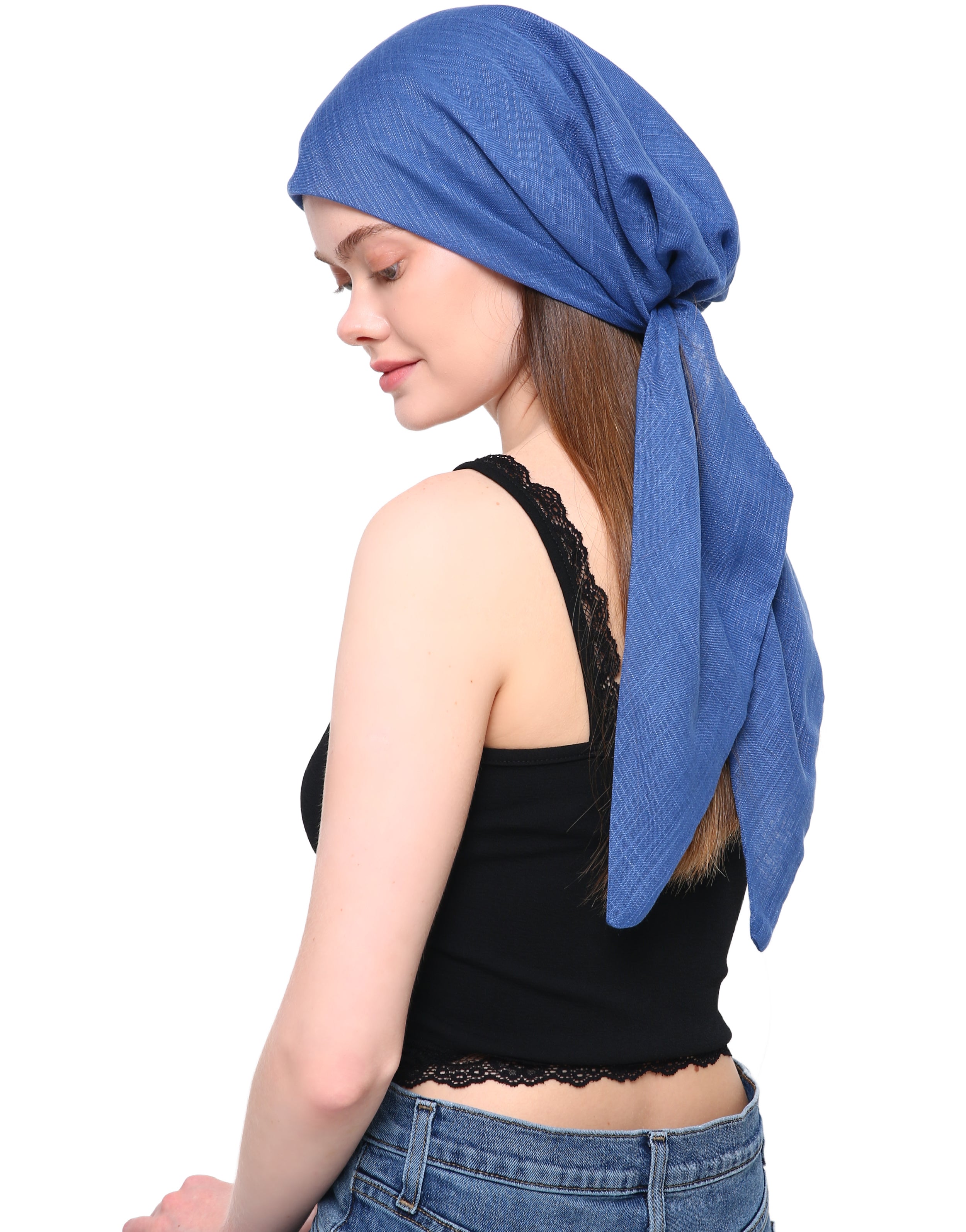 EASY TIE pre-sew COTTON HEAD SCARF for Hair Loss