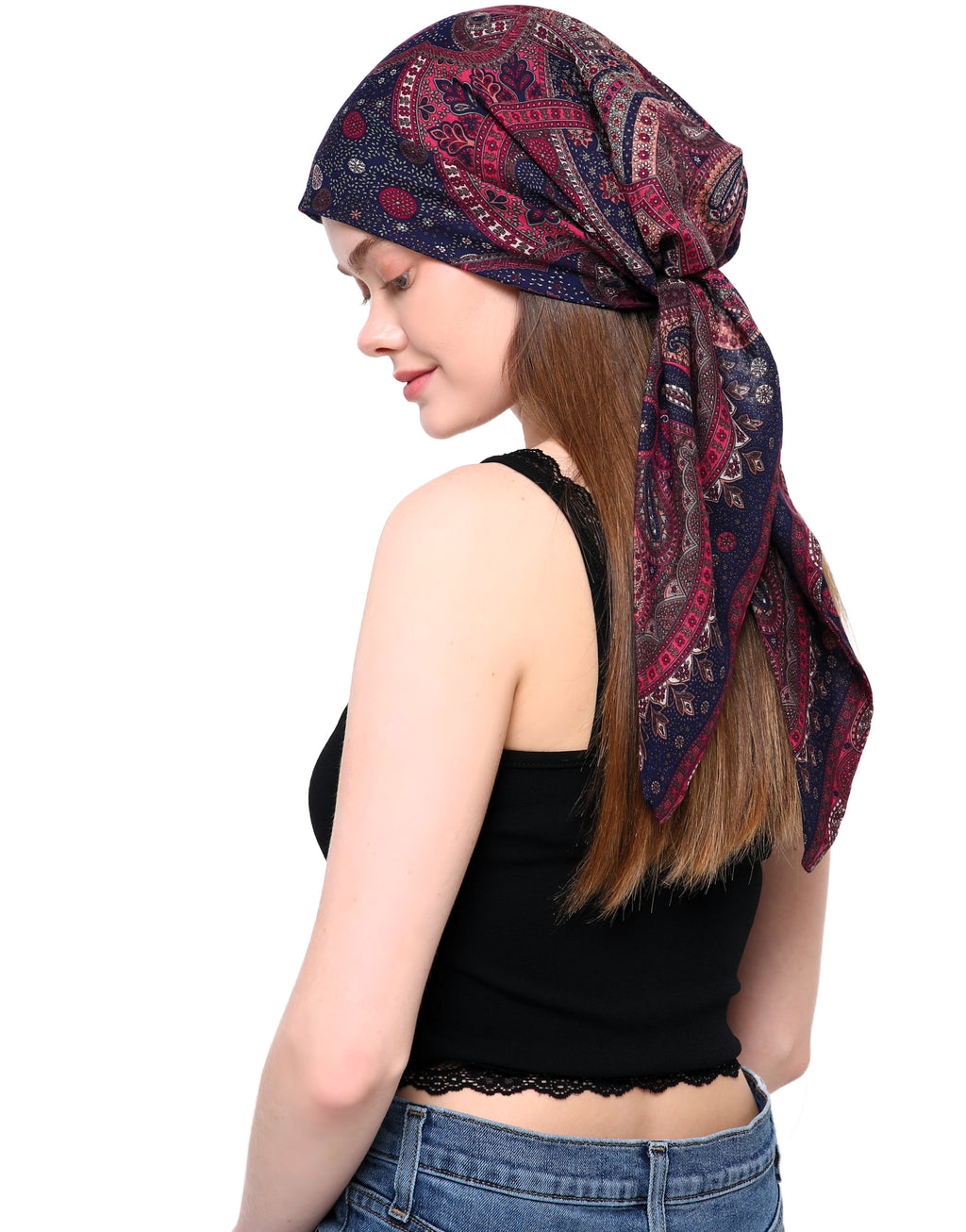 EASY TIE pre-sew COTTON HEAD SCARF for Hair Loss