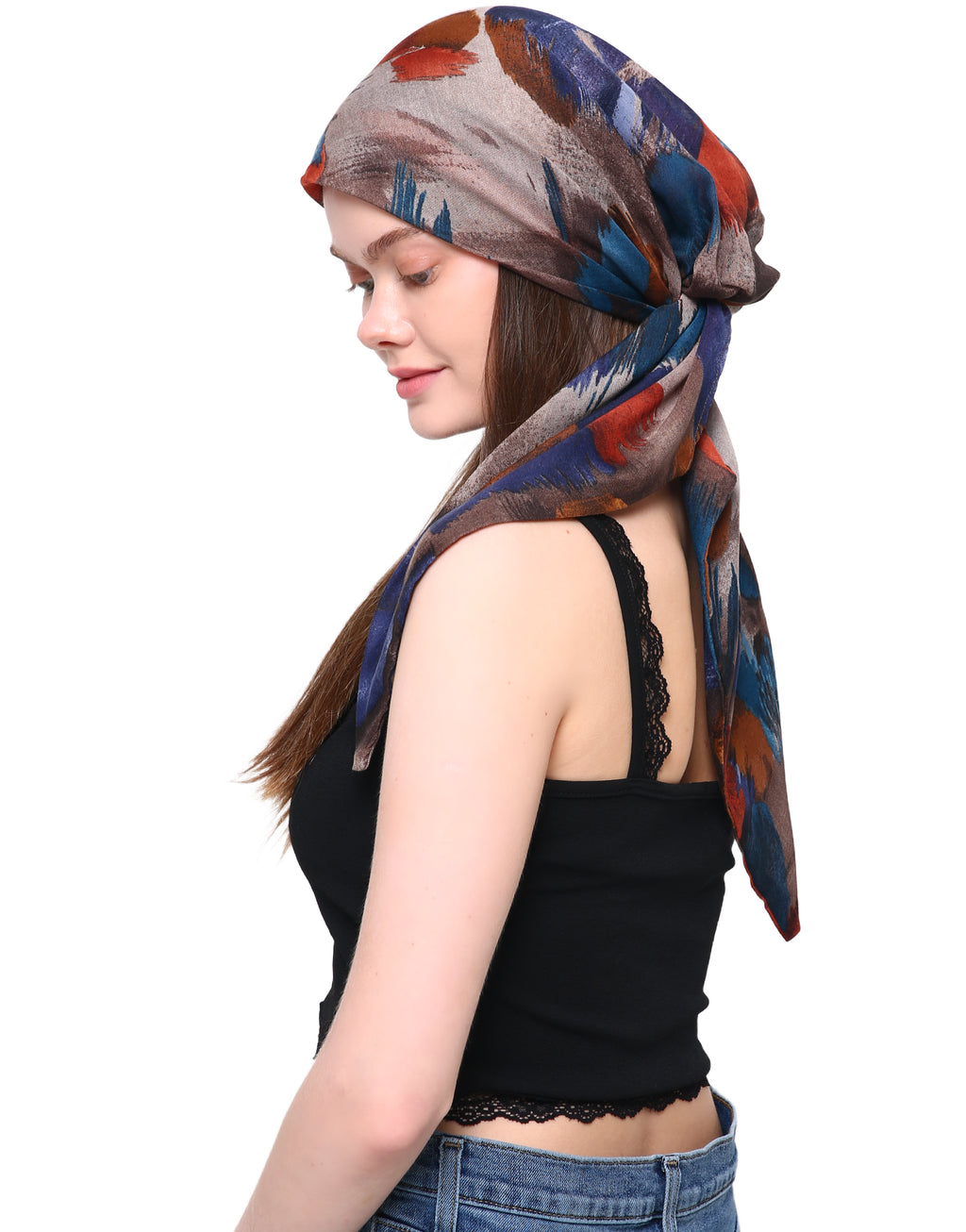 EASY TIE pre-sew COTTON HEAD SCARF for Hair Loss