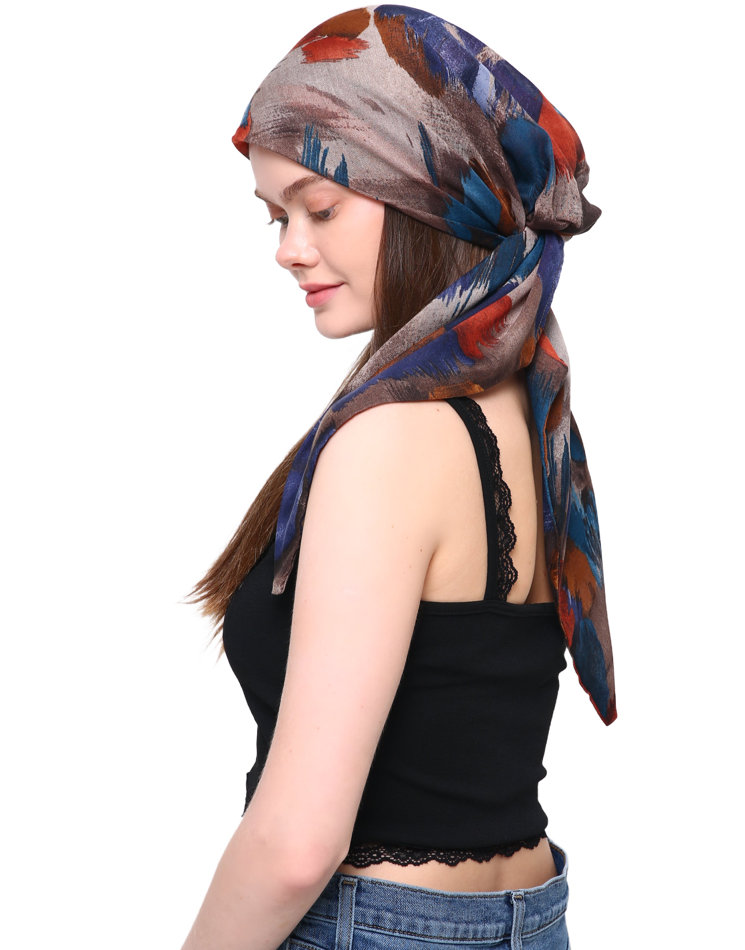 EASY TIE pre-sew COTTON HEAD SCARF for Hair Loss