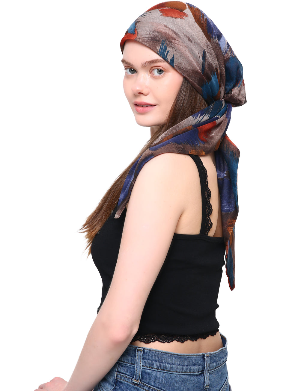 EASY TIE pre-sew COTTON HEAD SCARF for Hair Loss