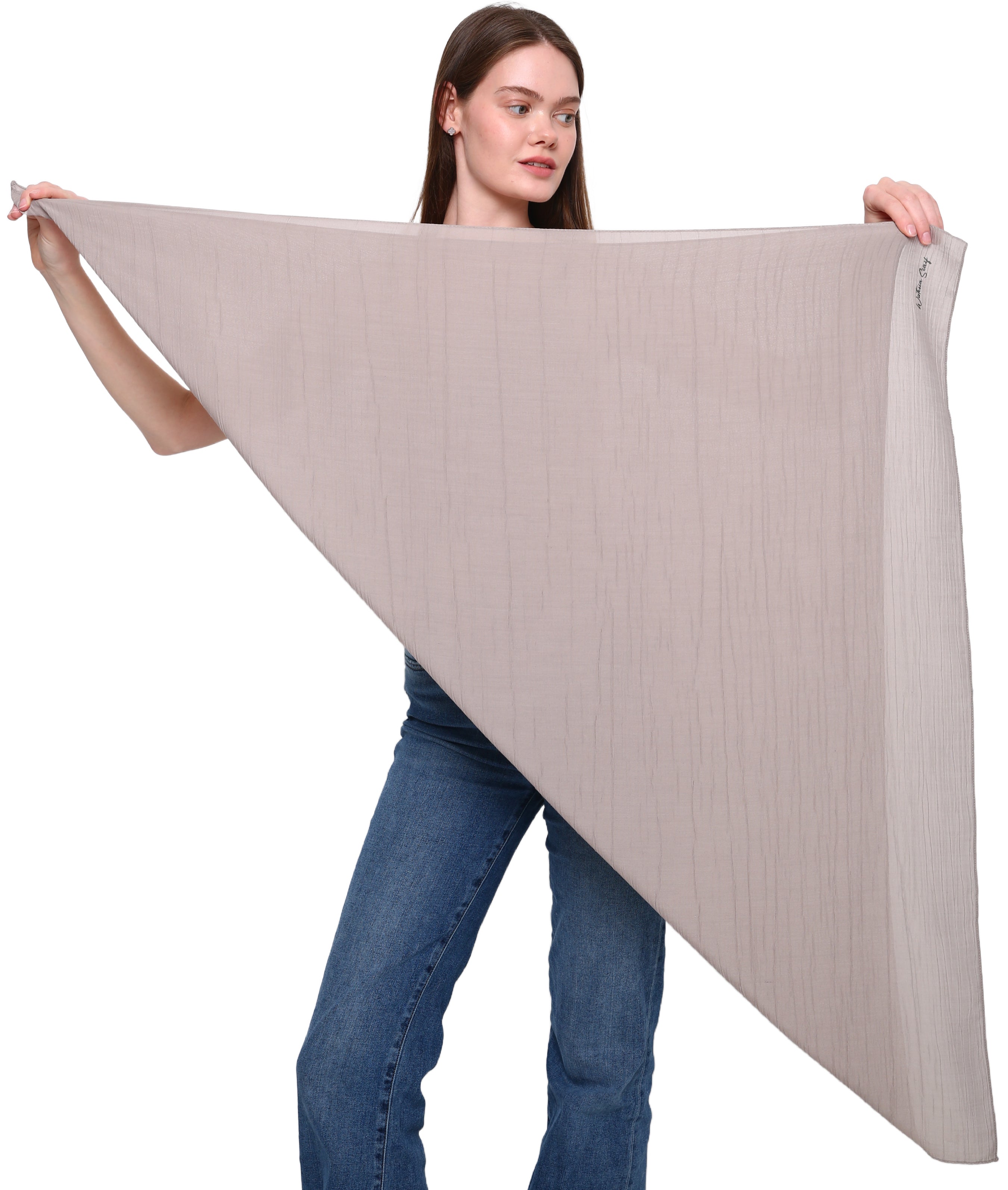 WOOD EFFECT SQUARE HEAD SCARF for Hair Loss