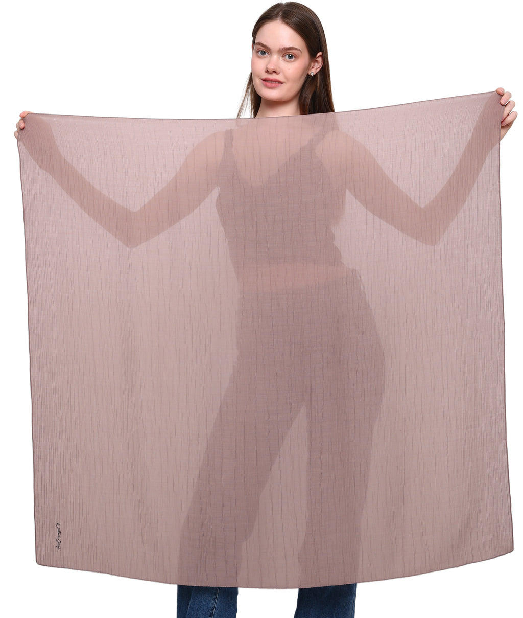 WOOD EFFECT SQUARE HEAD SCARF for Hair Loss