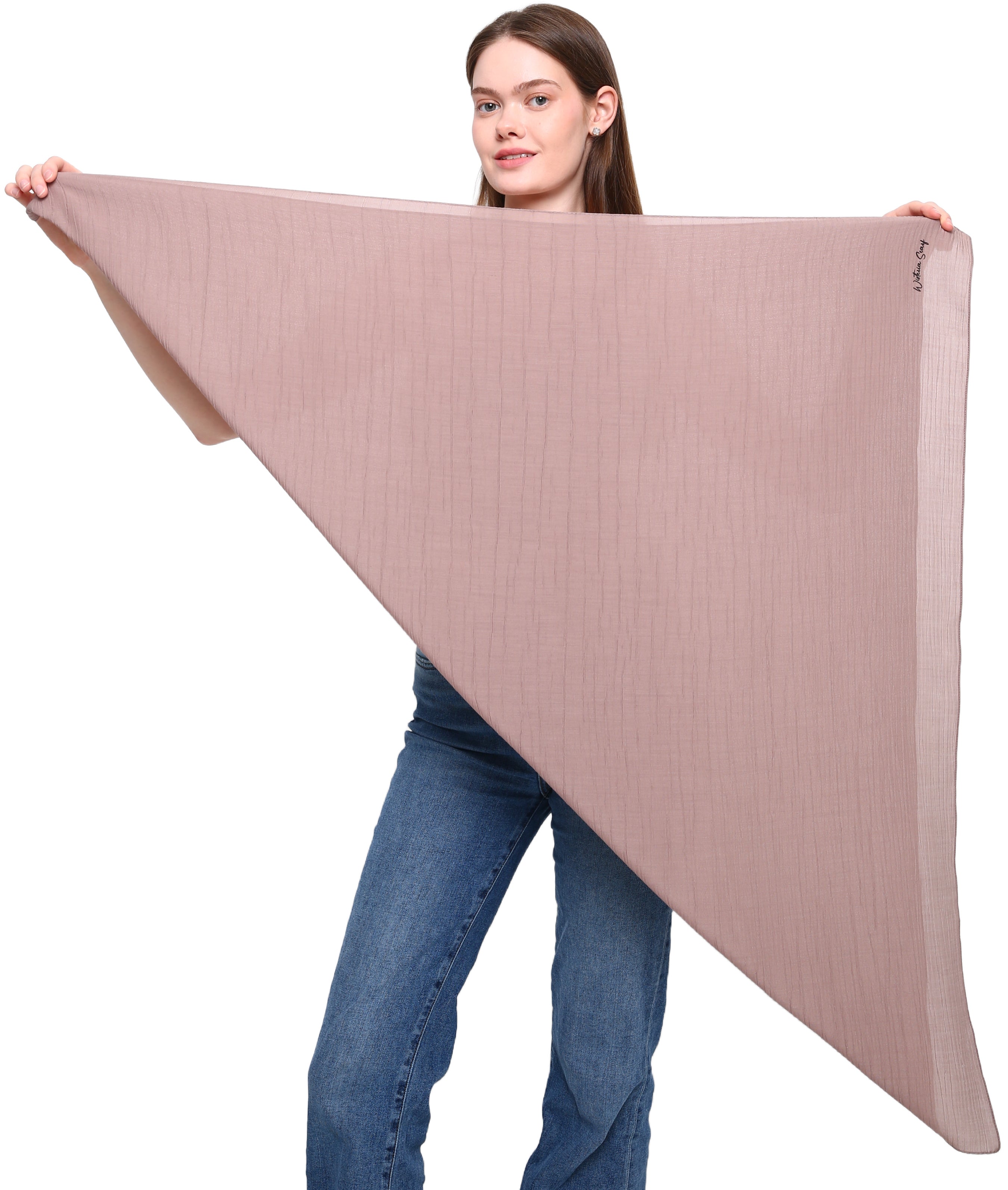 WOOD EFFECT SQUARE HEAD SCARF for Hair Loss