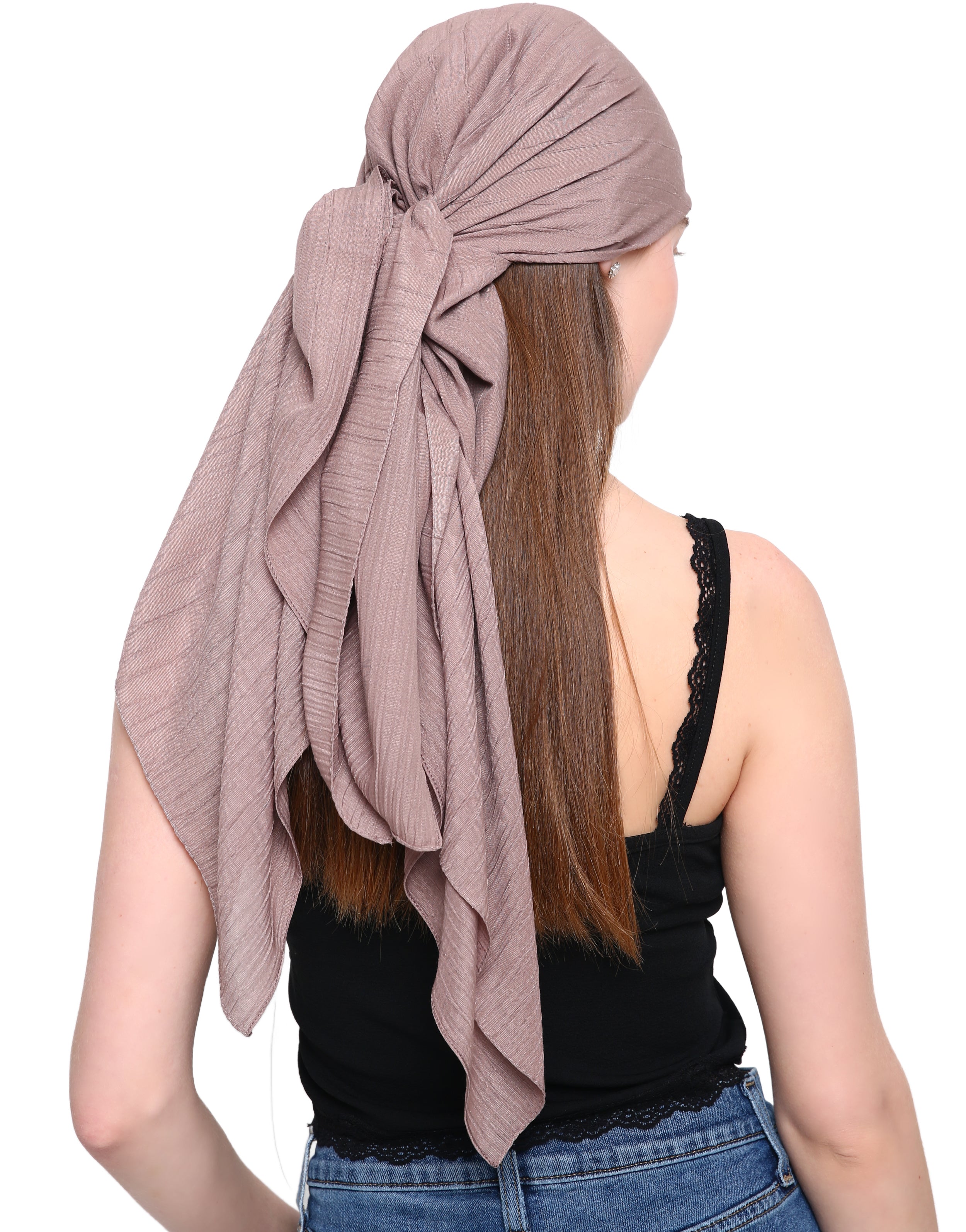 SQUARE HEAD SCARF Wood Effect Pattern Soft Luxury Viscose