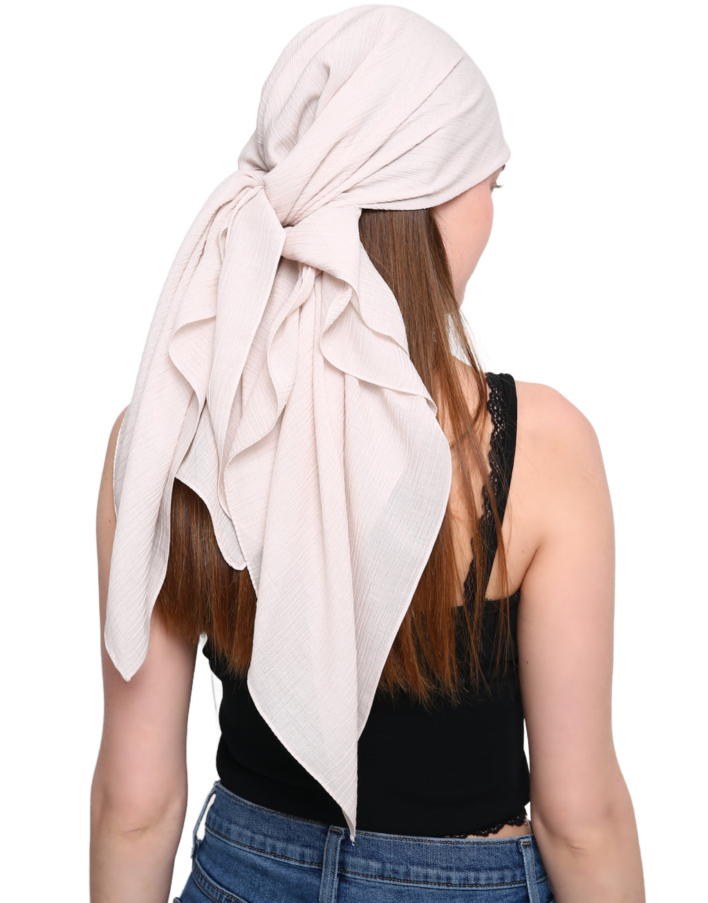 SQUARE HEAD SCARF Wood Effect Pattern Soft Luxury Viscose