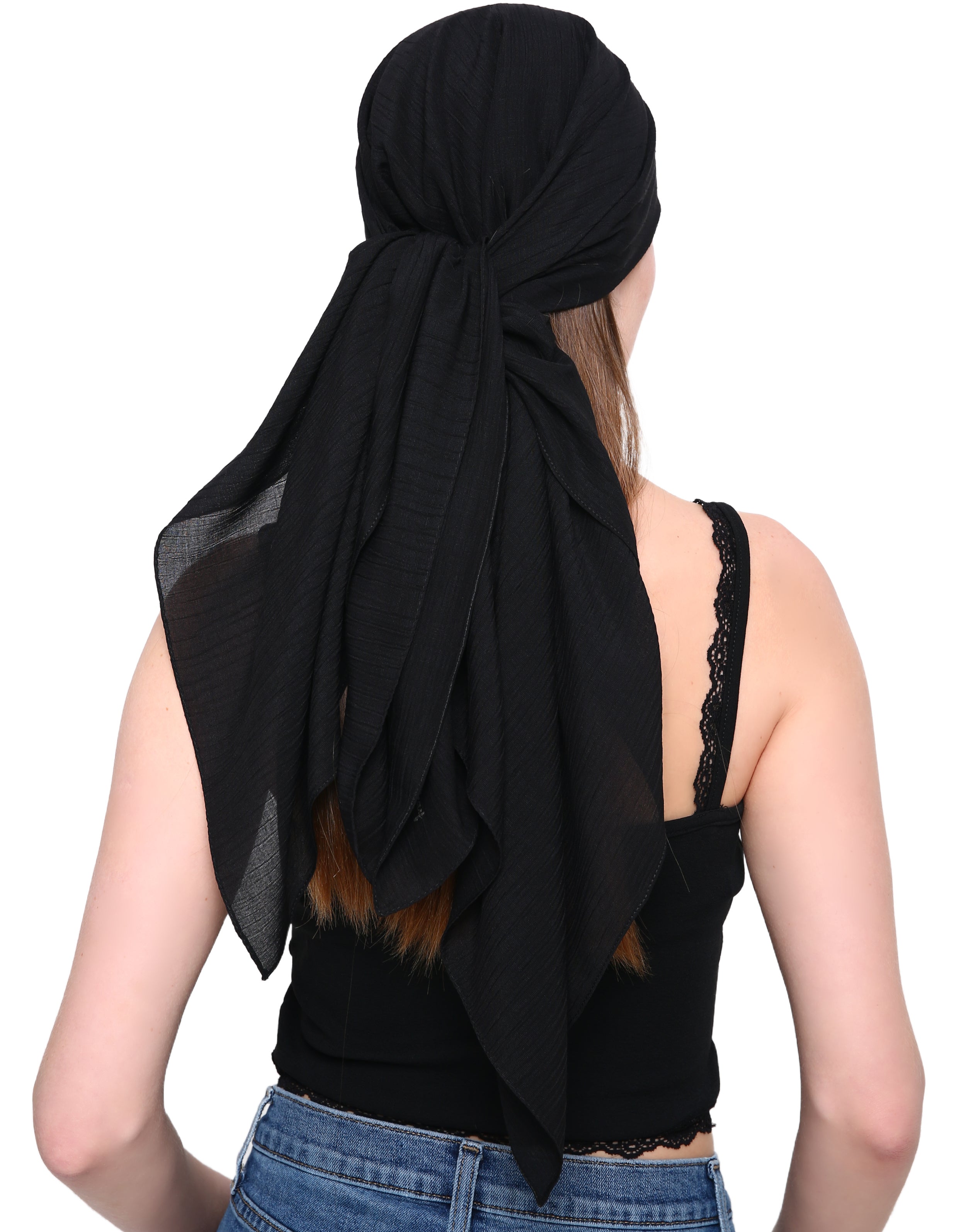 SQUARE HEAD SCARF Wood Effect Pattern Soft Luxury Viscose