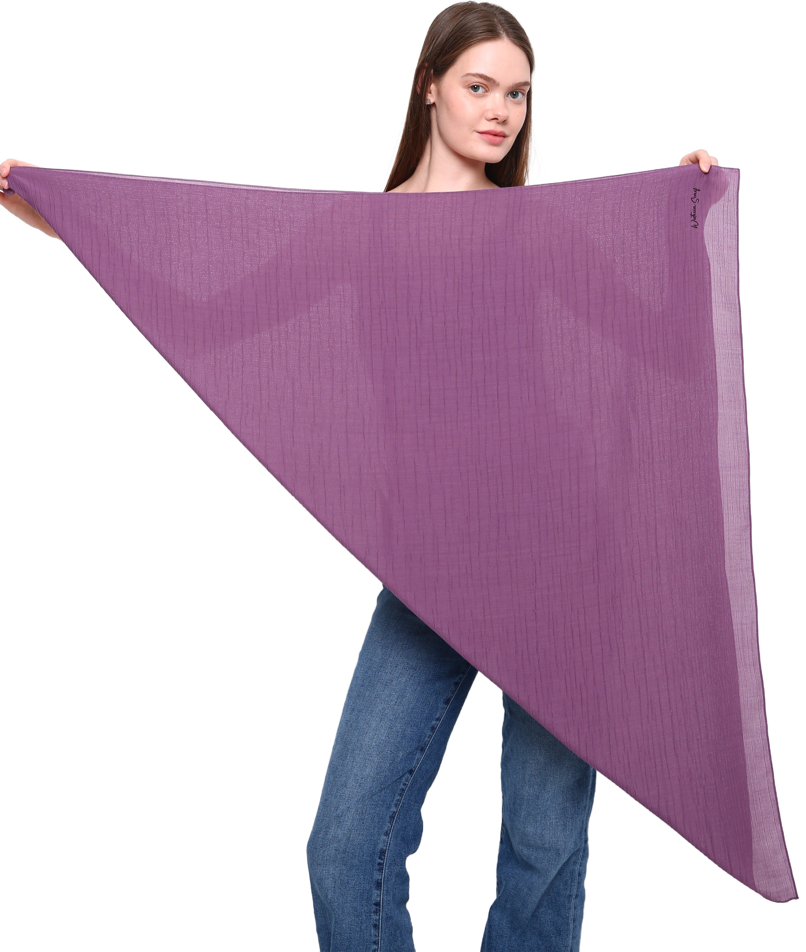 WOOD EFFECT SQUARE HEAD SCARF for Hair Loss