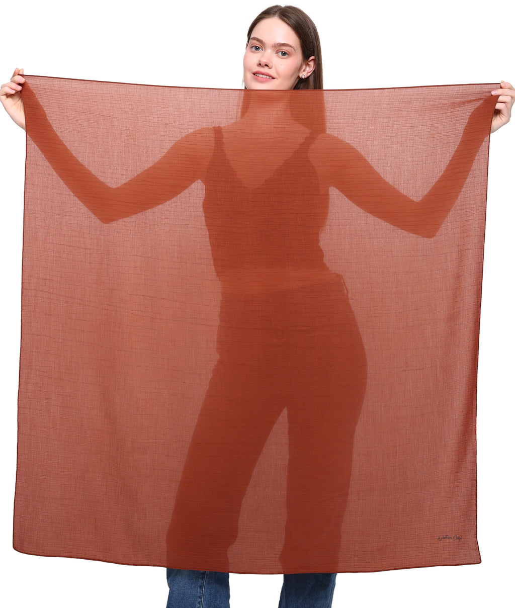 WOOD EFFECT SQUARE HEAD SCARF for Hair Loss