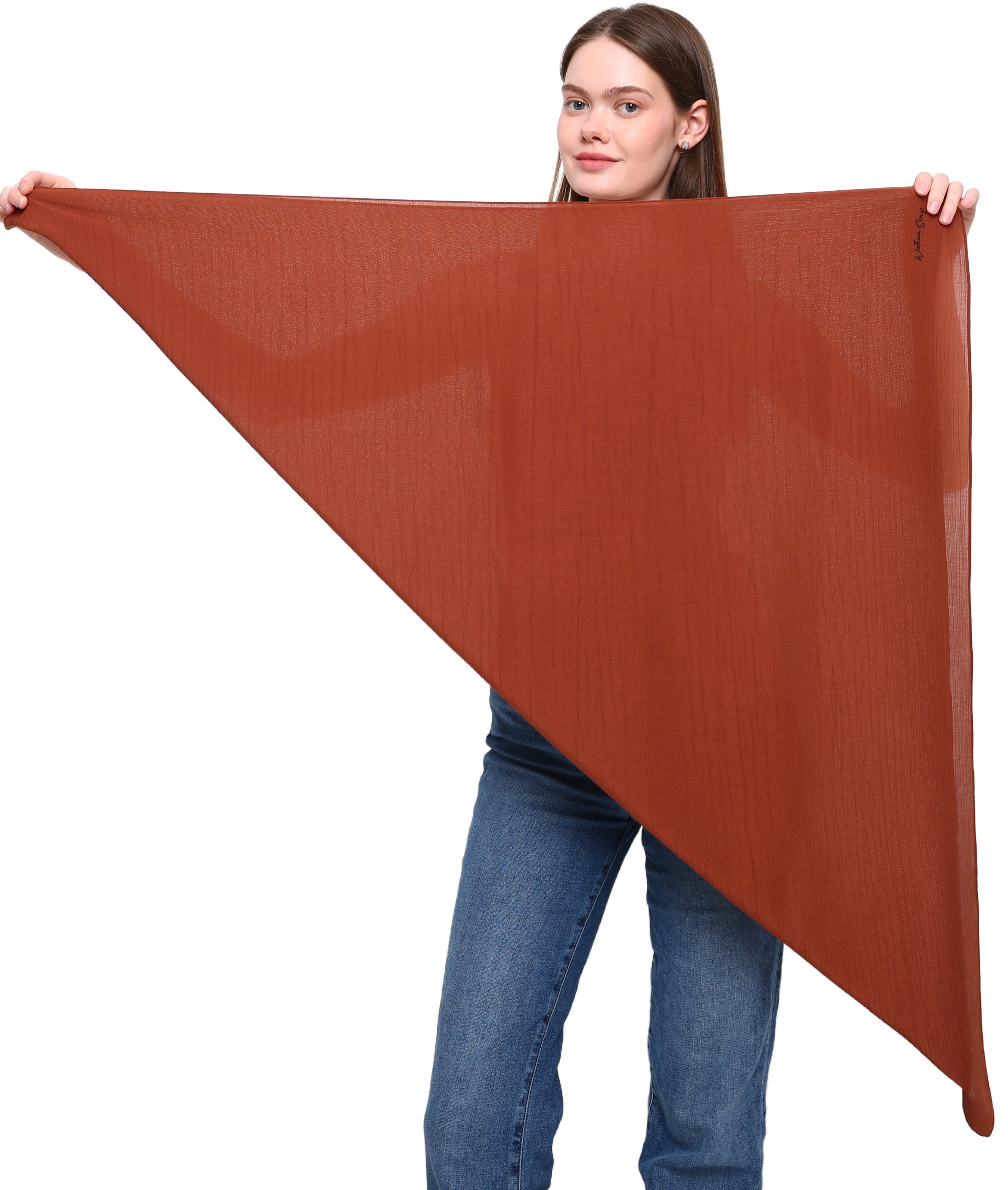 WOOD EFFECT SQUARE HEAD SCARF for Hair Loss