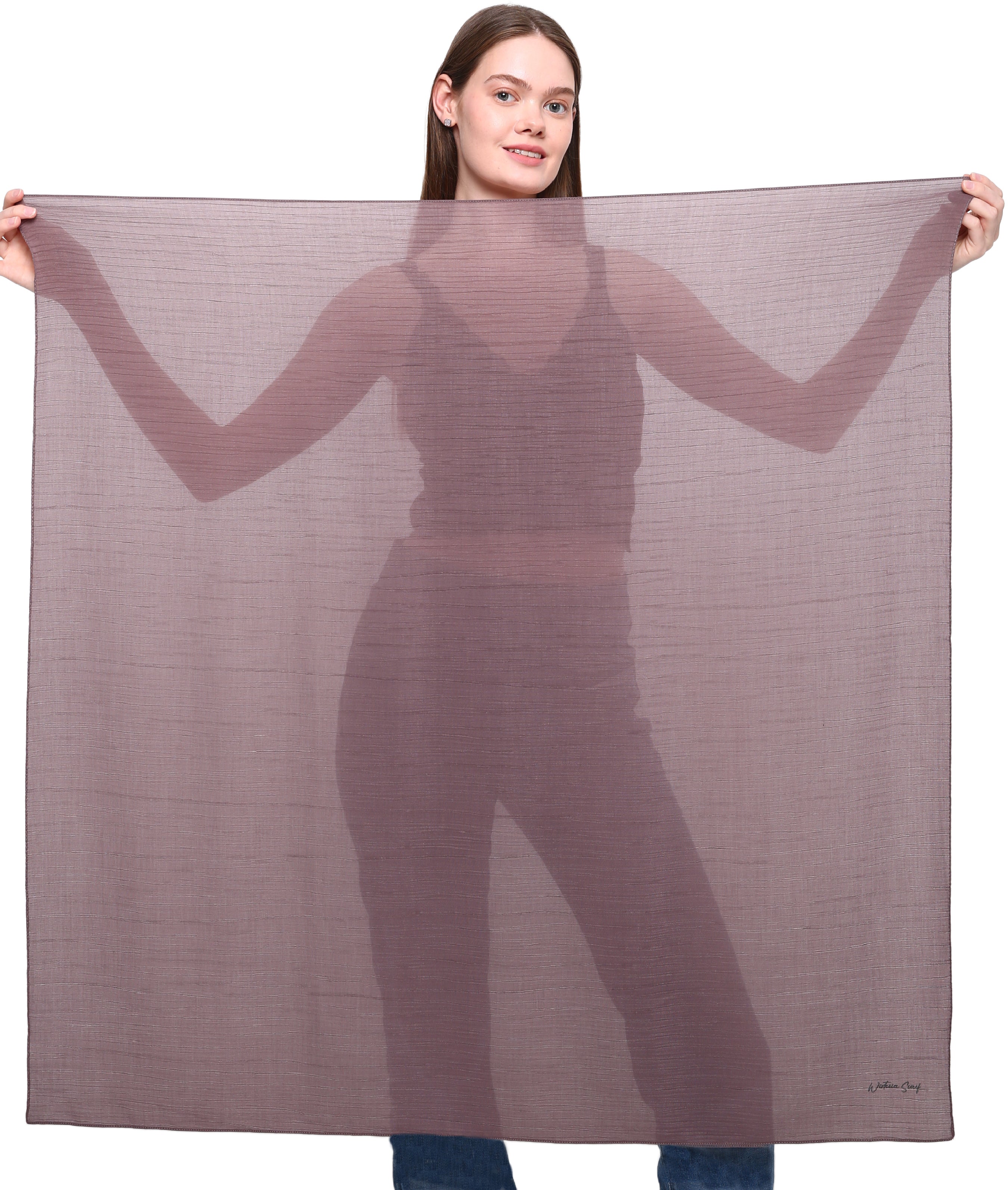 WOOD EFFECT SQUARE HEAD SCARF for Hair Loss